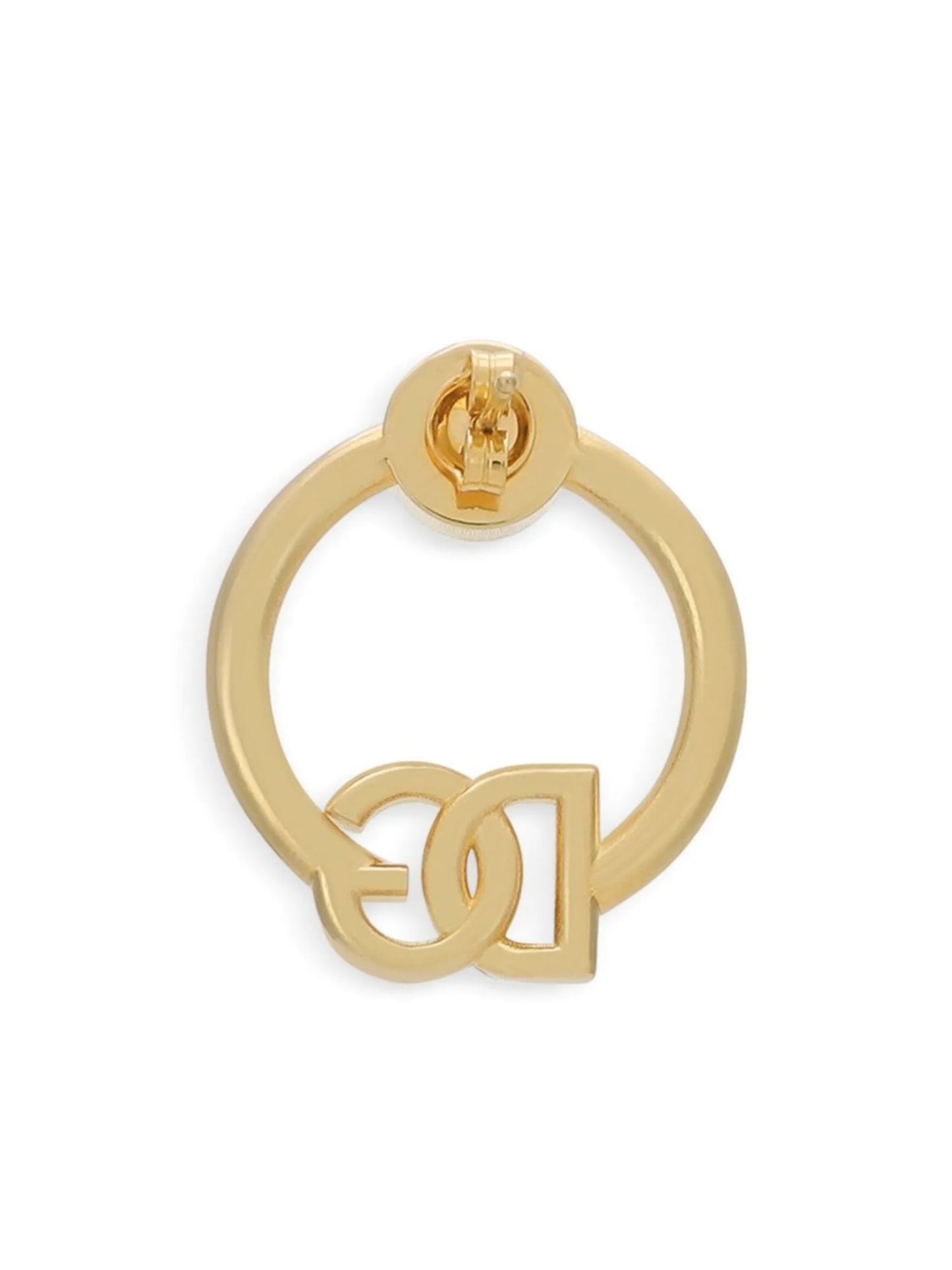 DG-logo rhinestone-embellished hoop earrings