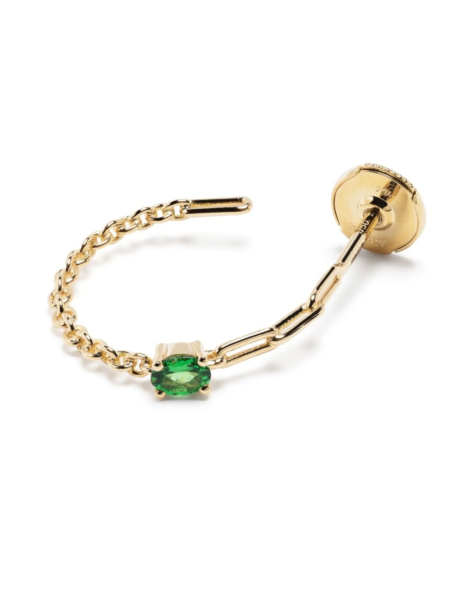 18kt yellow gold Créoles Solitaire hoop earrings