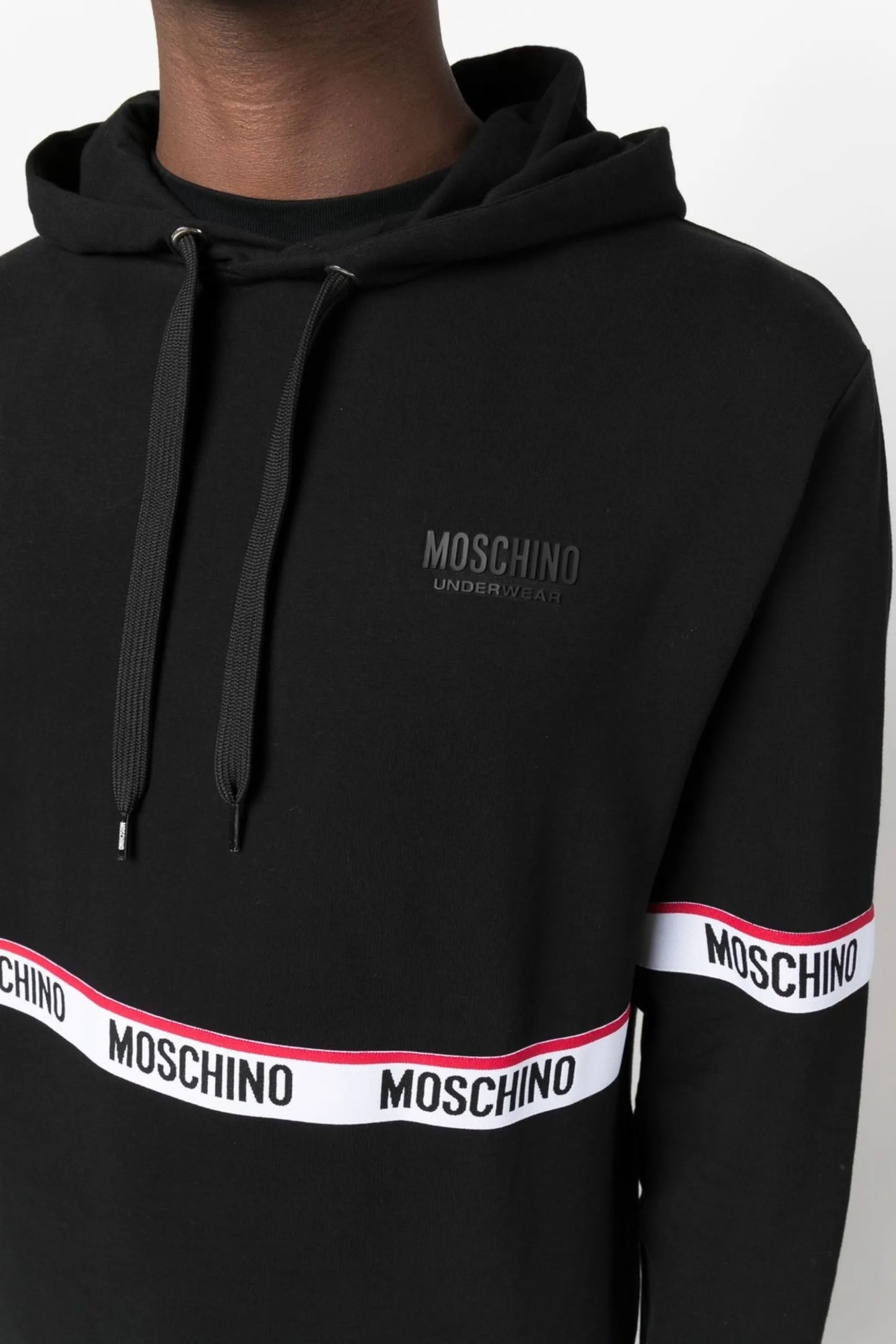 logo-tape hoodie