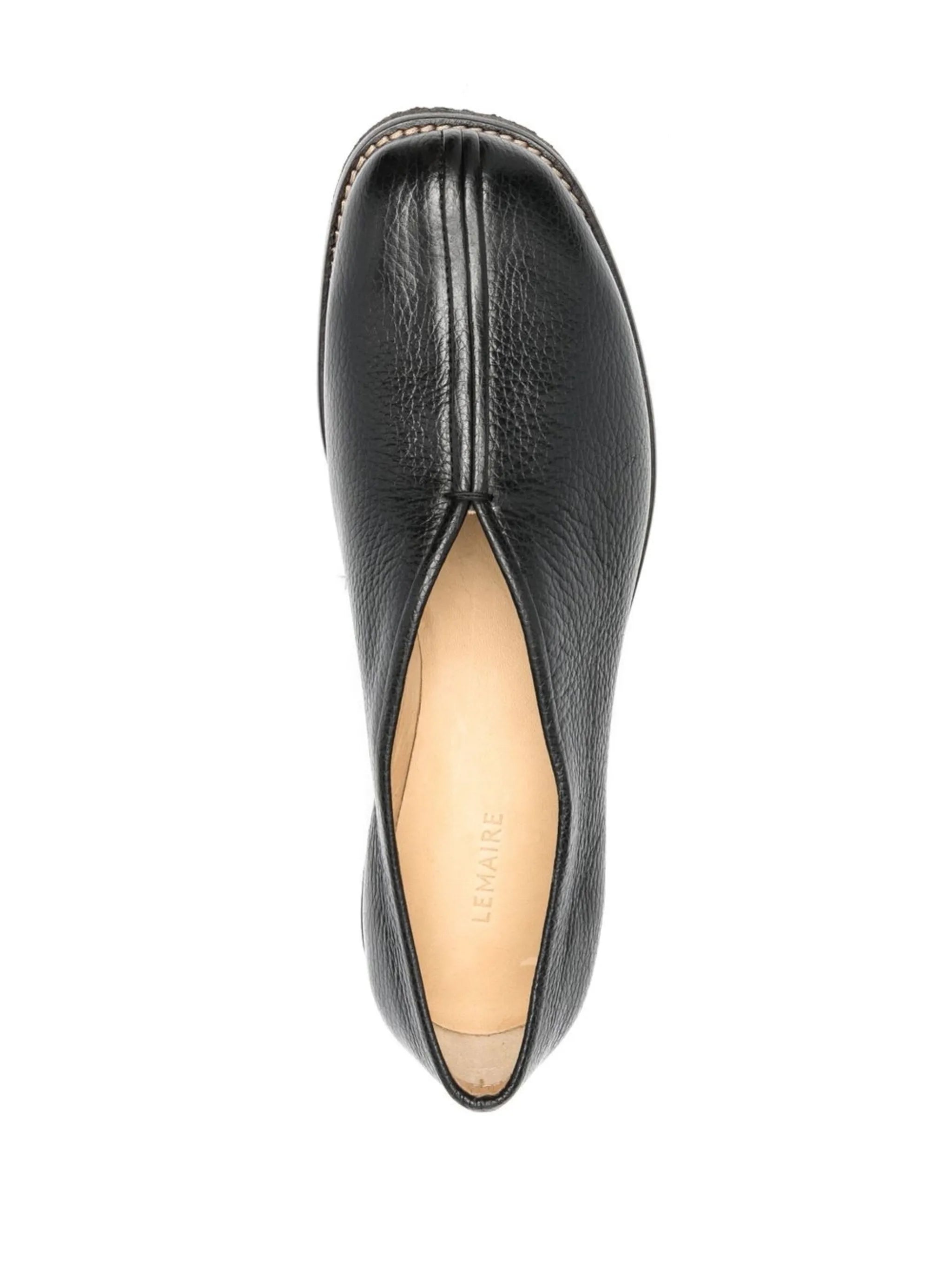 pebbled cropped loafers