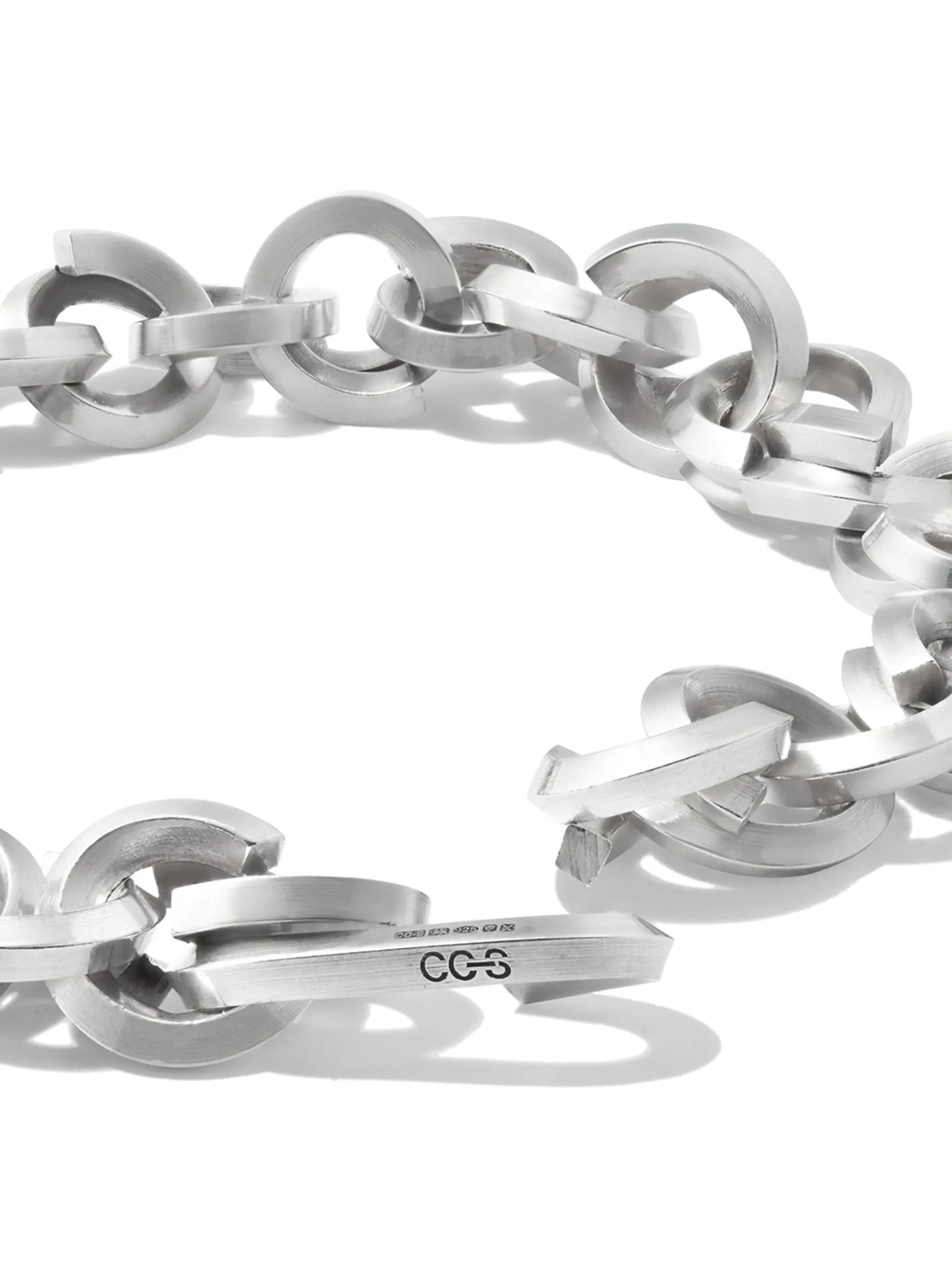 sterling silver chain-link bracelet
