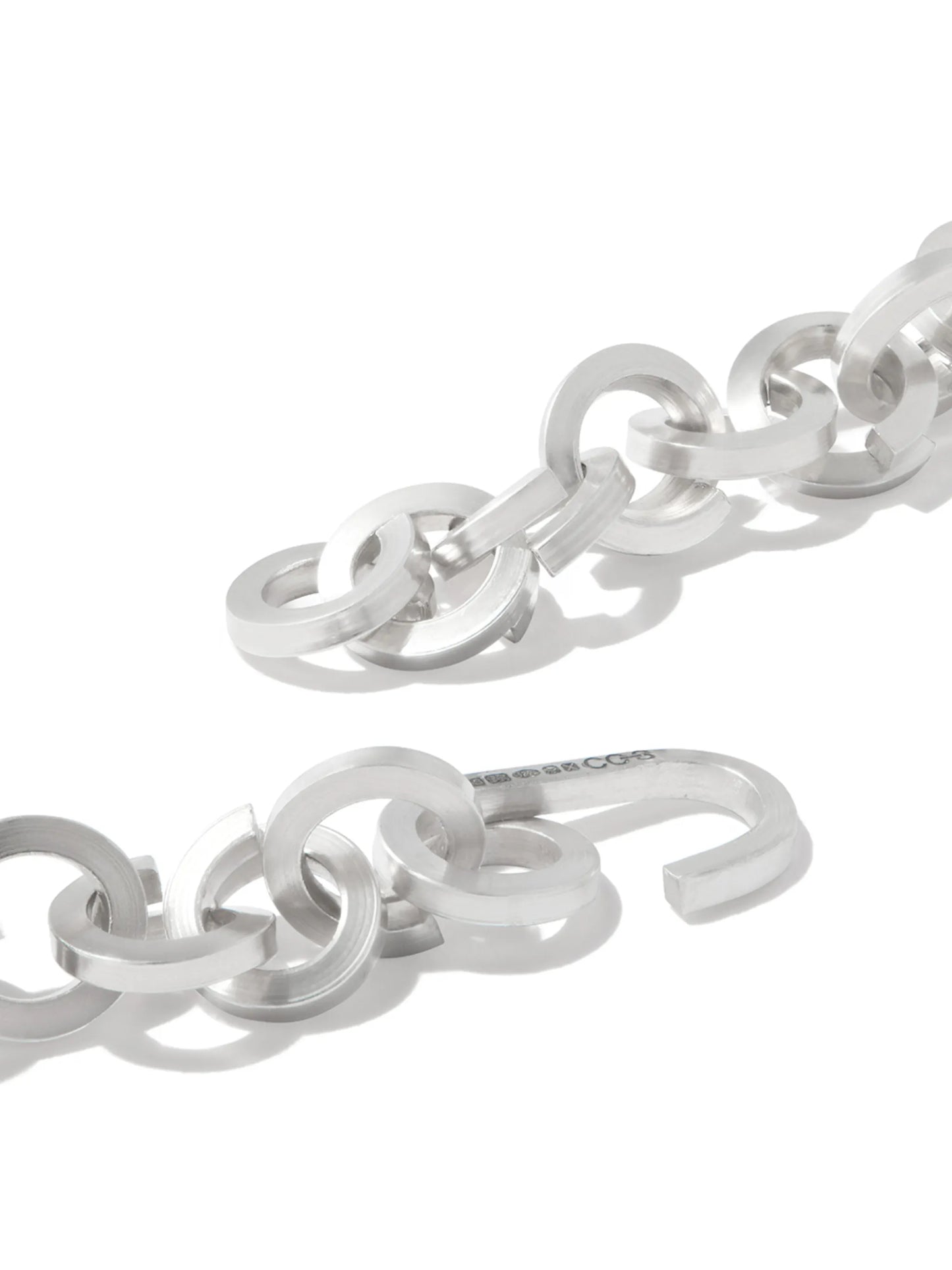 sterling silver chain-link necklace
