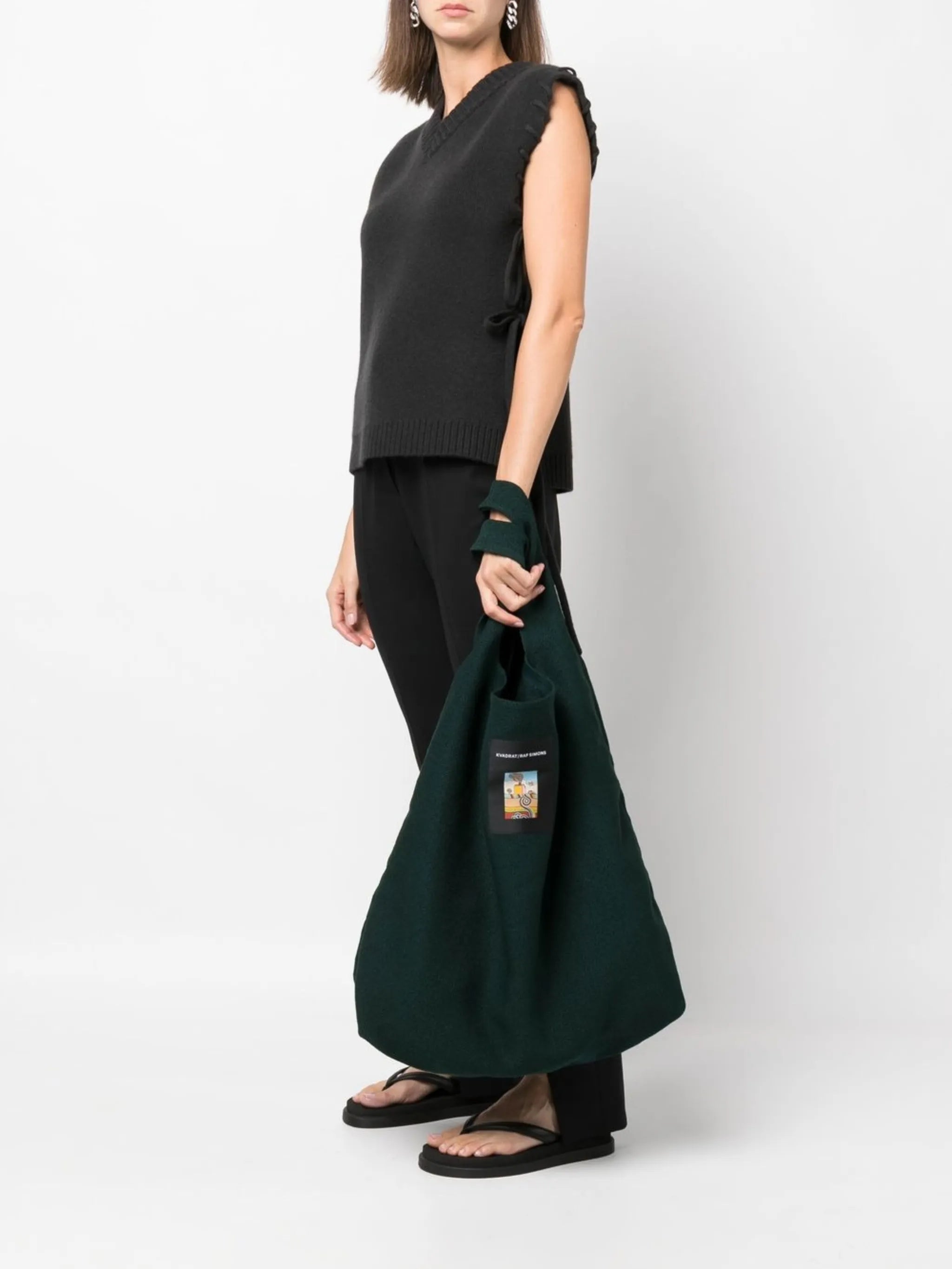 x Raf Simons Vidar logo-patch tote bag