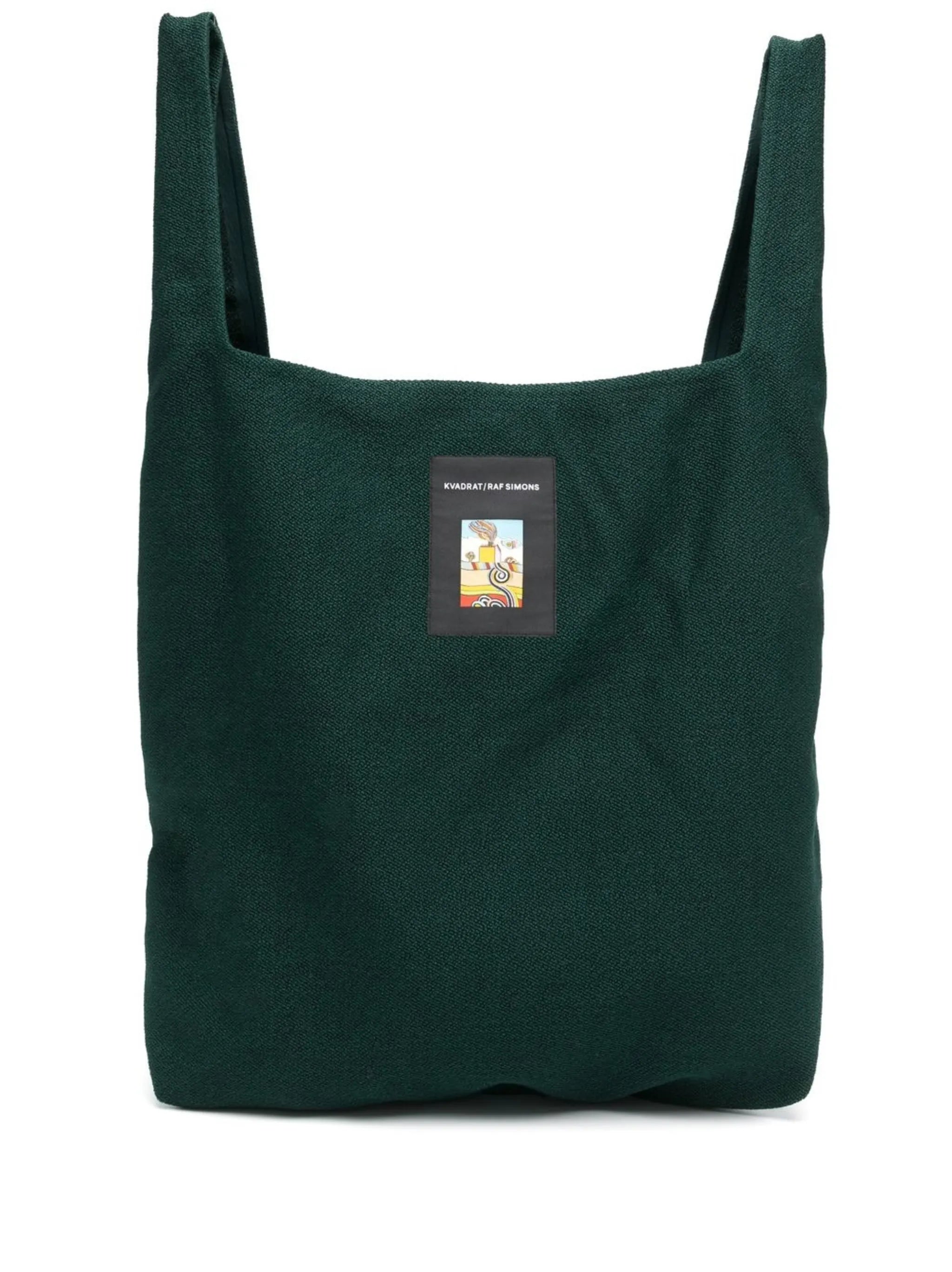 x Raf Simons Vidar logo-patch tote bag