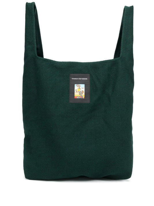 x Raf Simons Vidar logo-patch tote bag