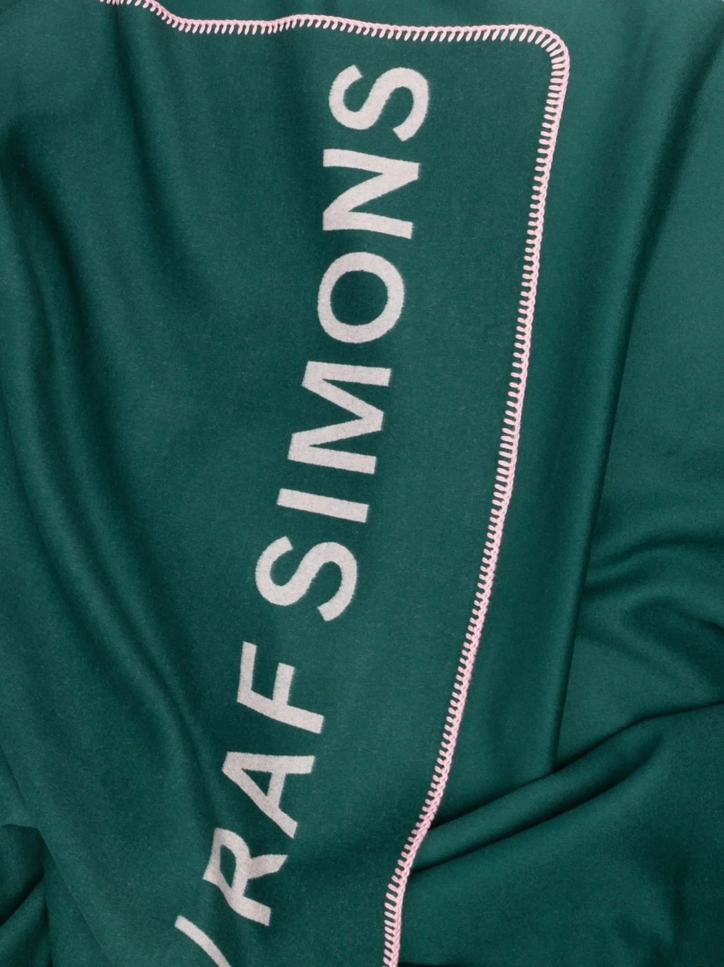 monogram-logo wool throw