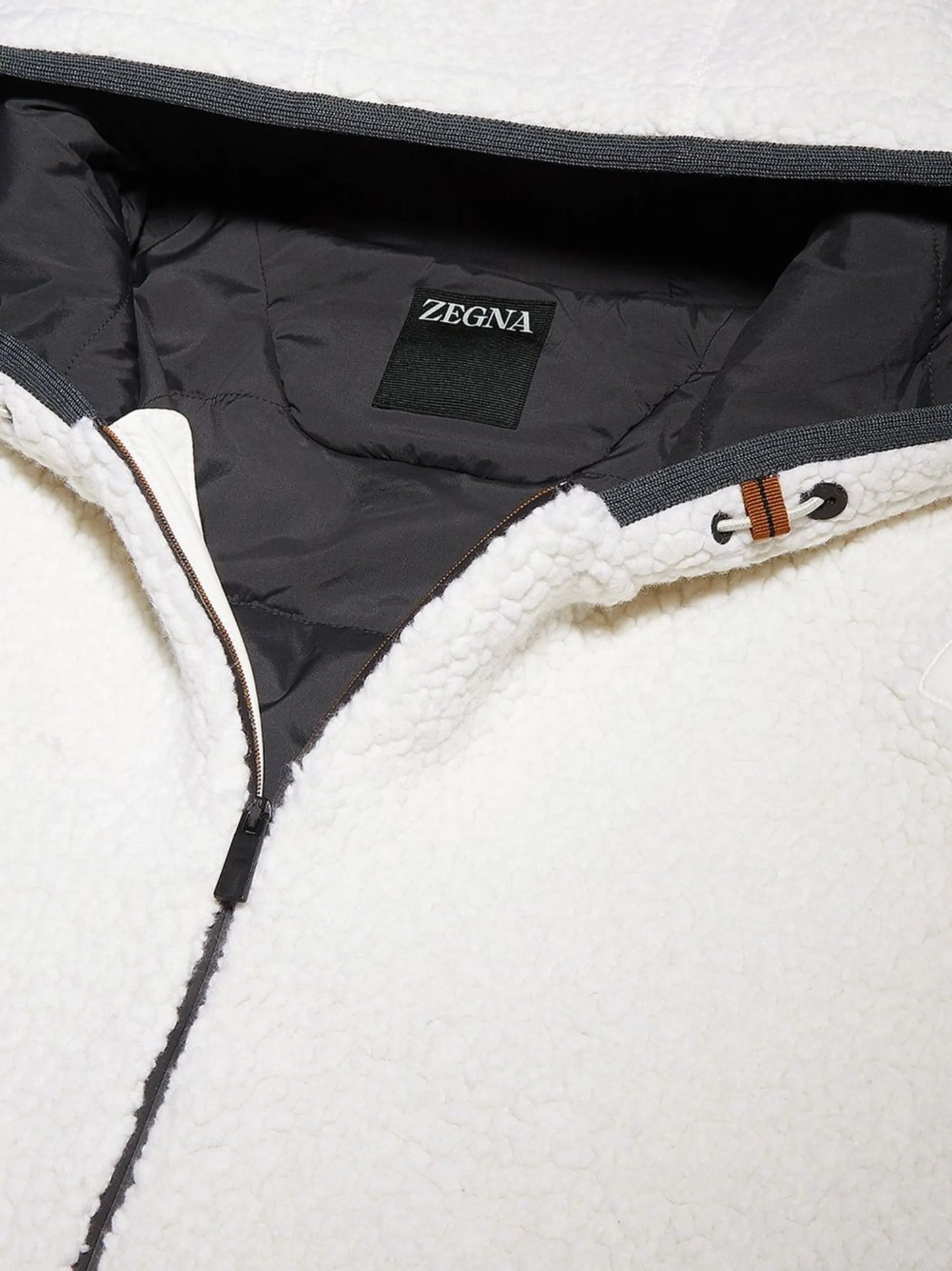 panelled padded hoodie