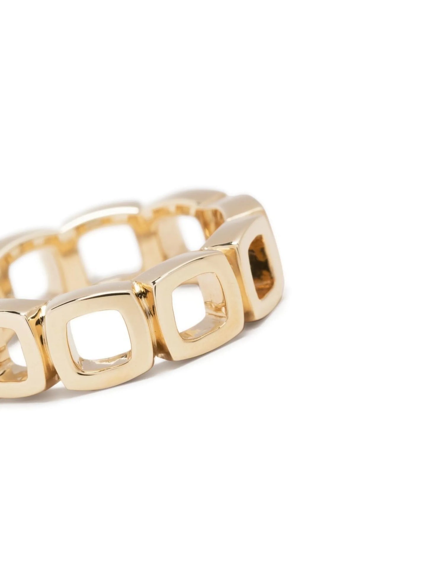 9kt yellow gold Cushion Band Open ring