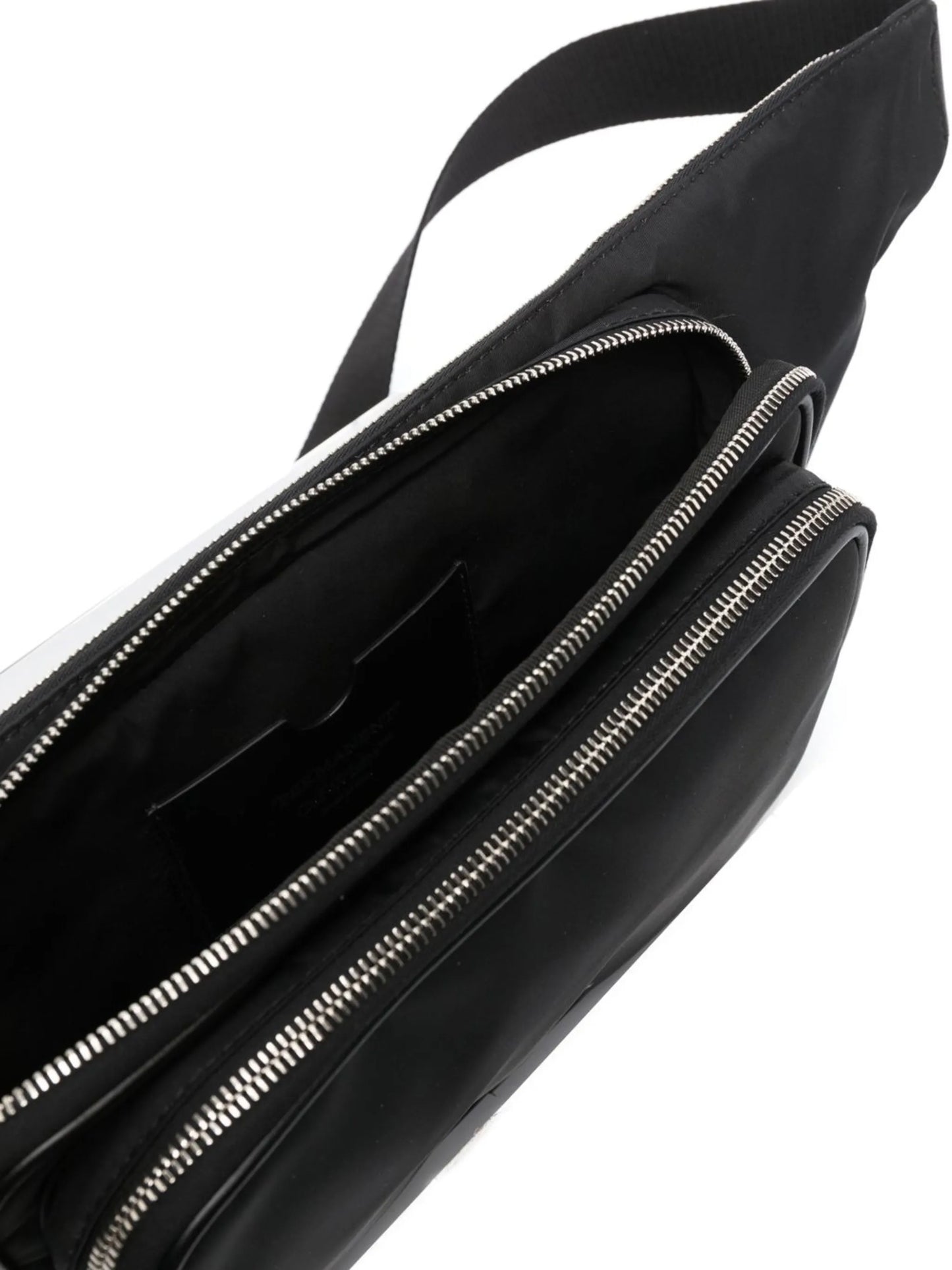 logo-print zipped belt bag