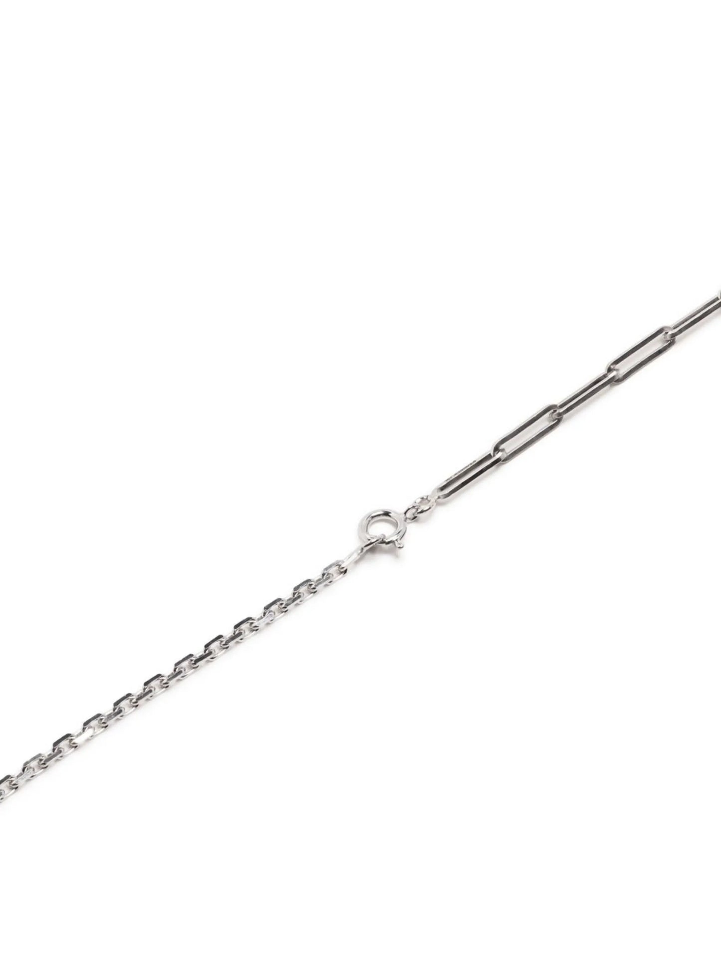 18kt white gold Collier emerald necklace