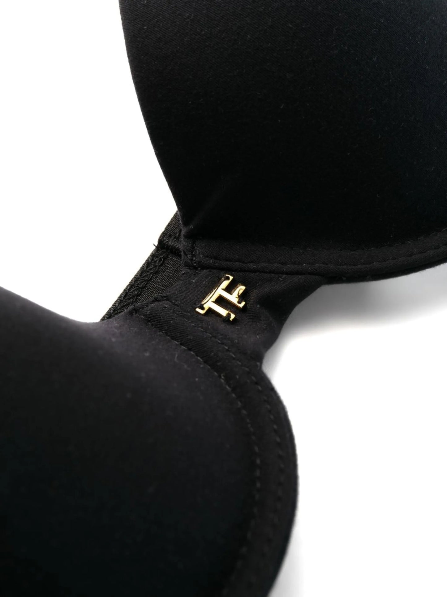 logo-plaque underwire bra