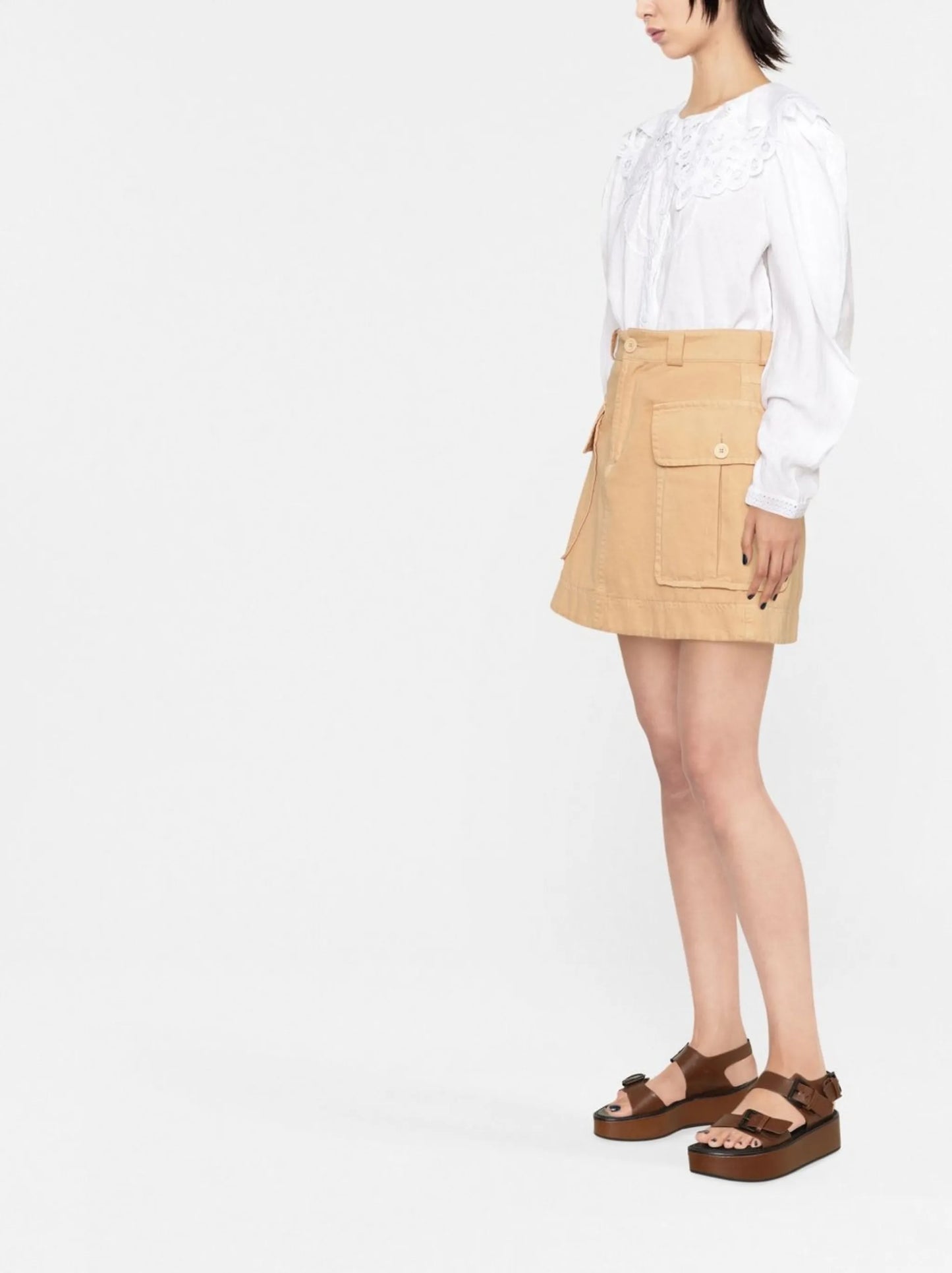 broderie anglaise collar blouse