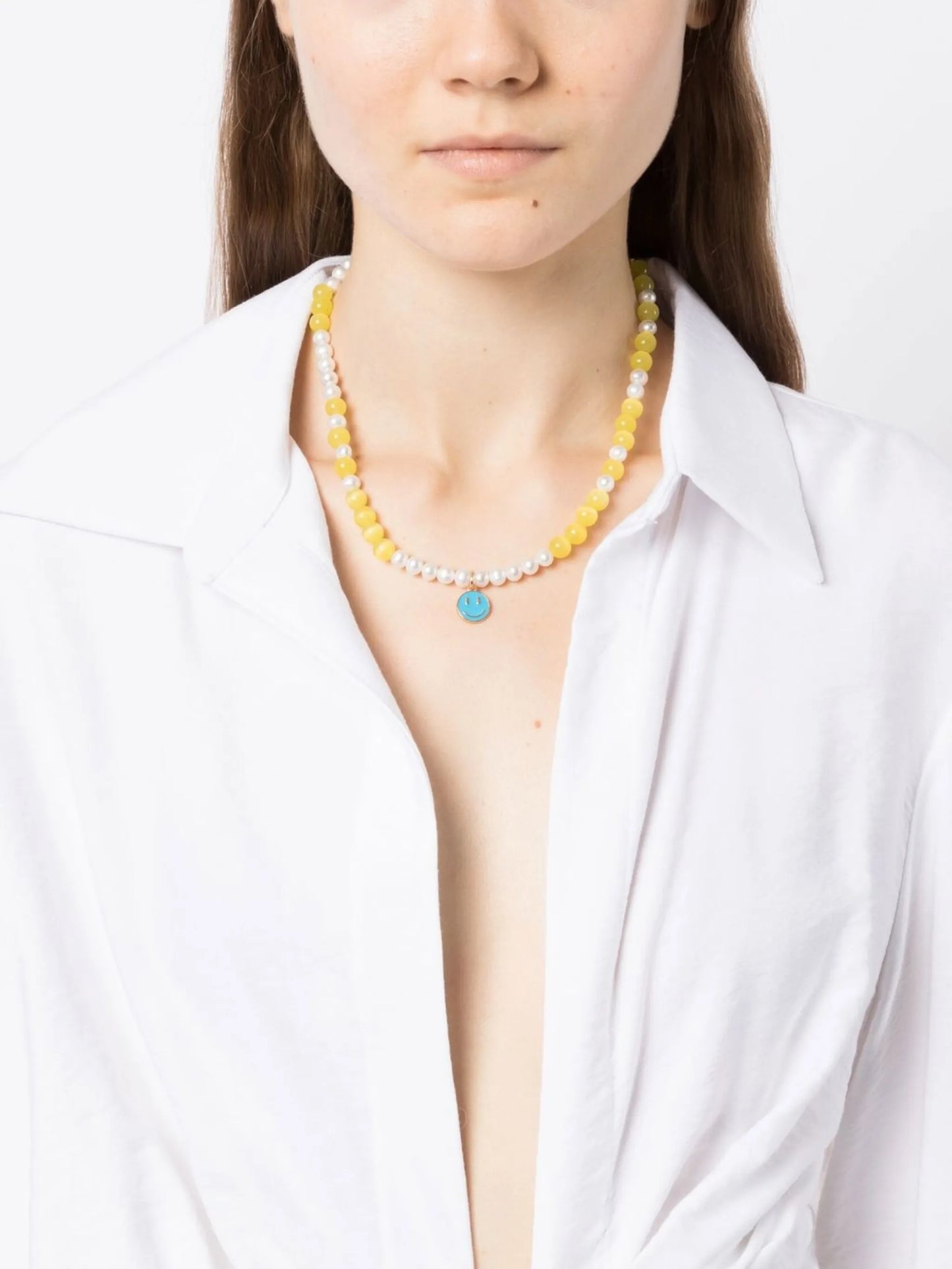 pearl cats-eye bead pearl necklace