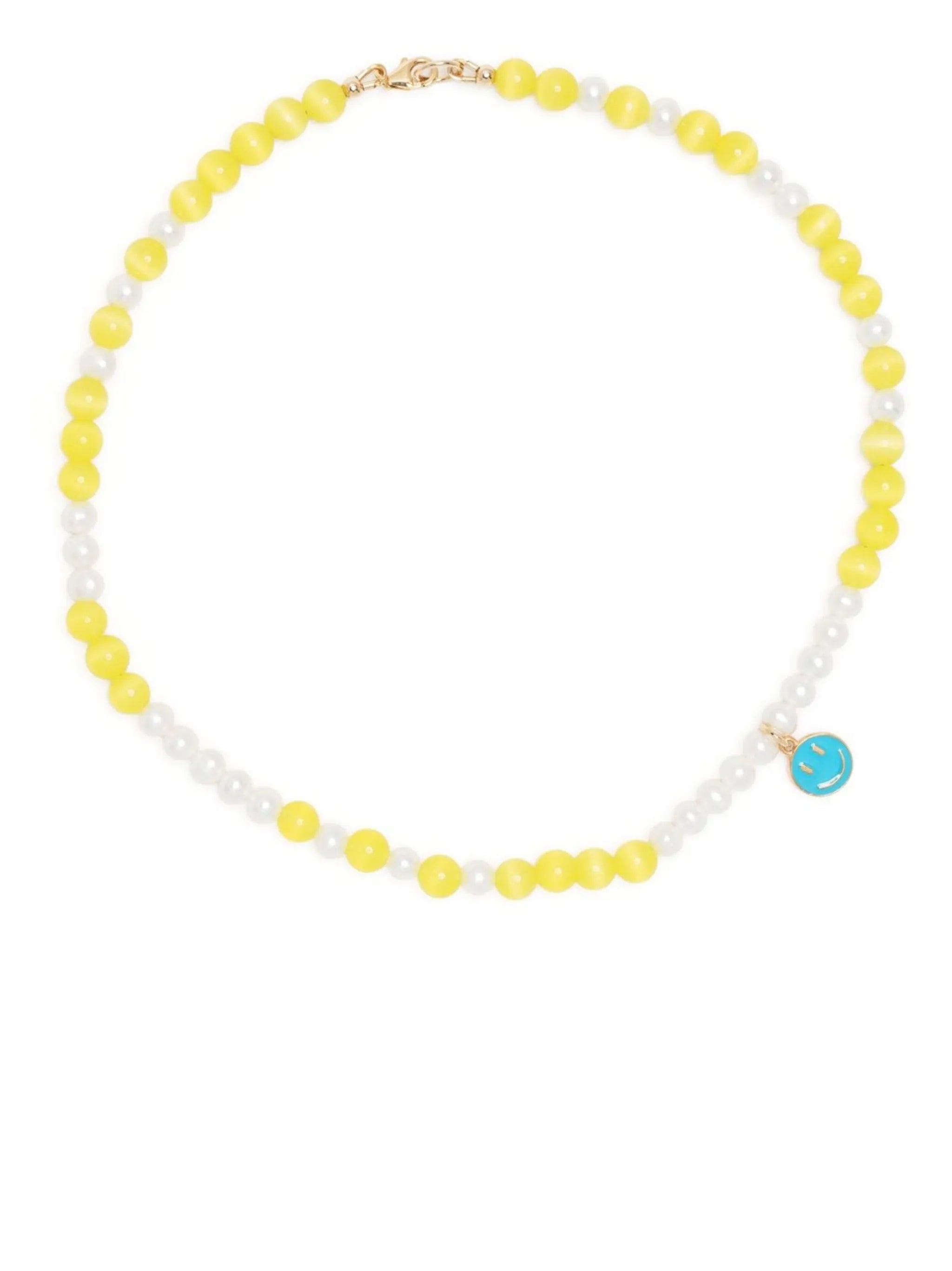 pearl cats-eye bead pearl necklace