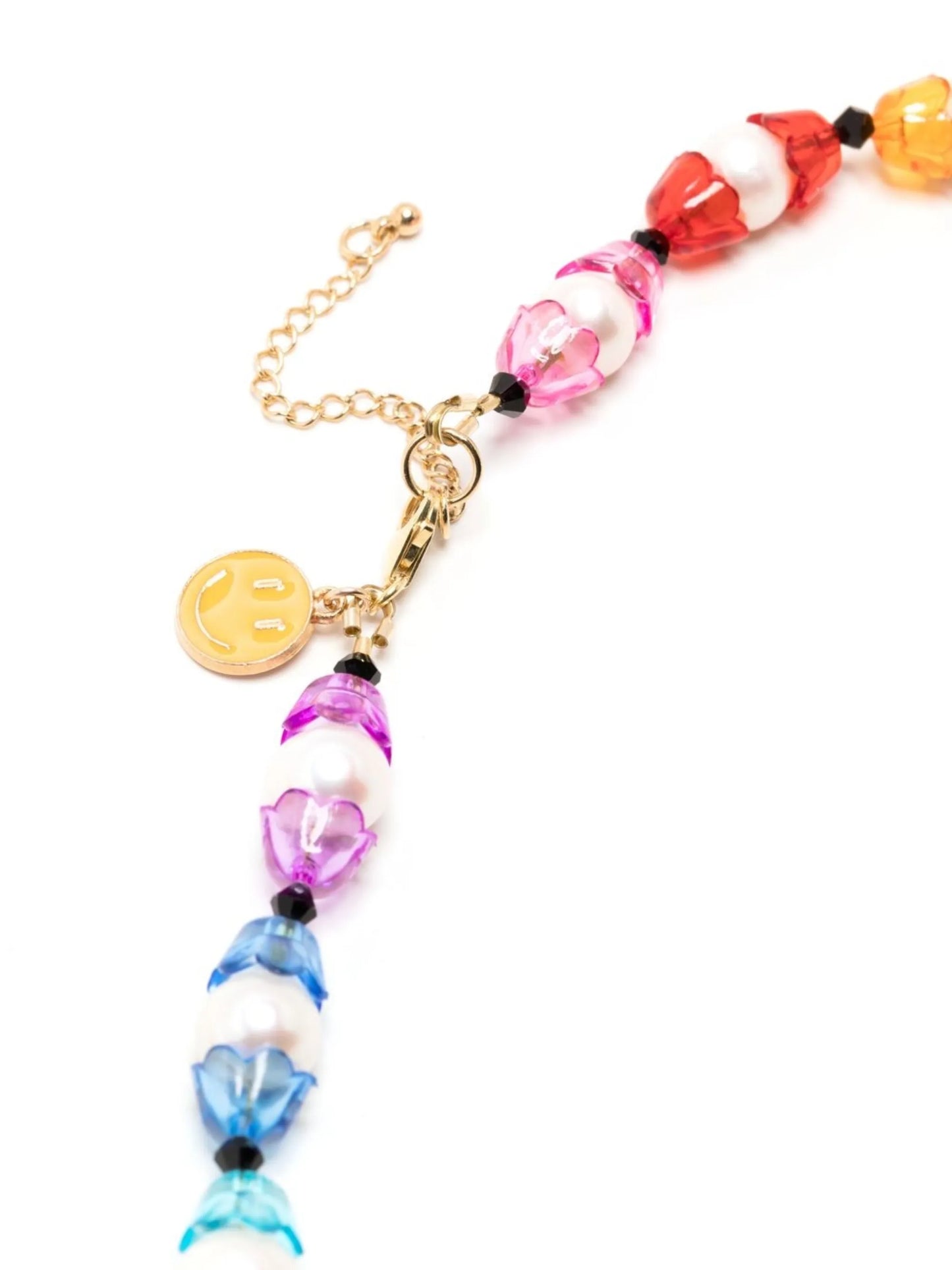 rainbow pearl bead necklace