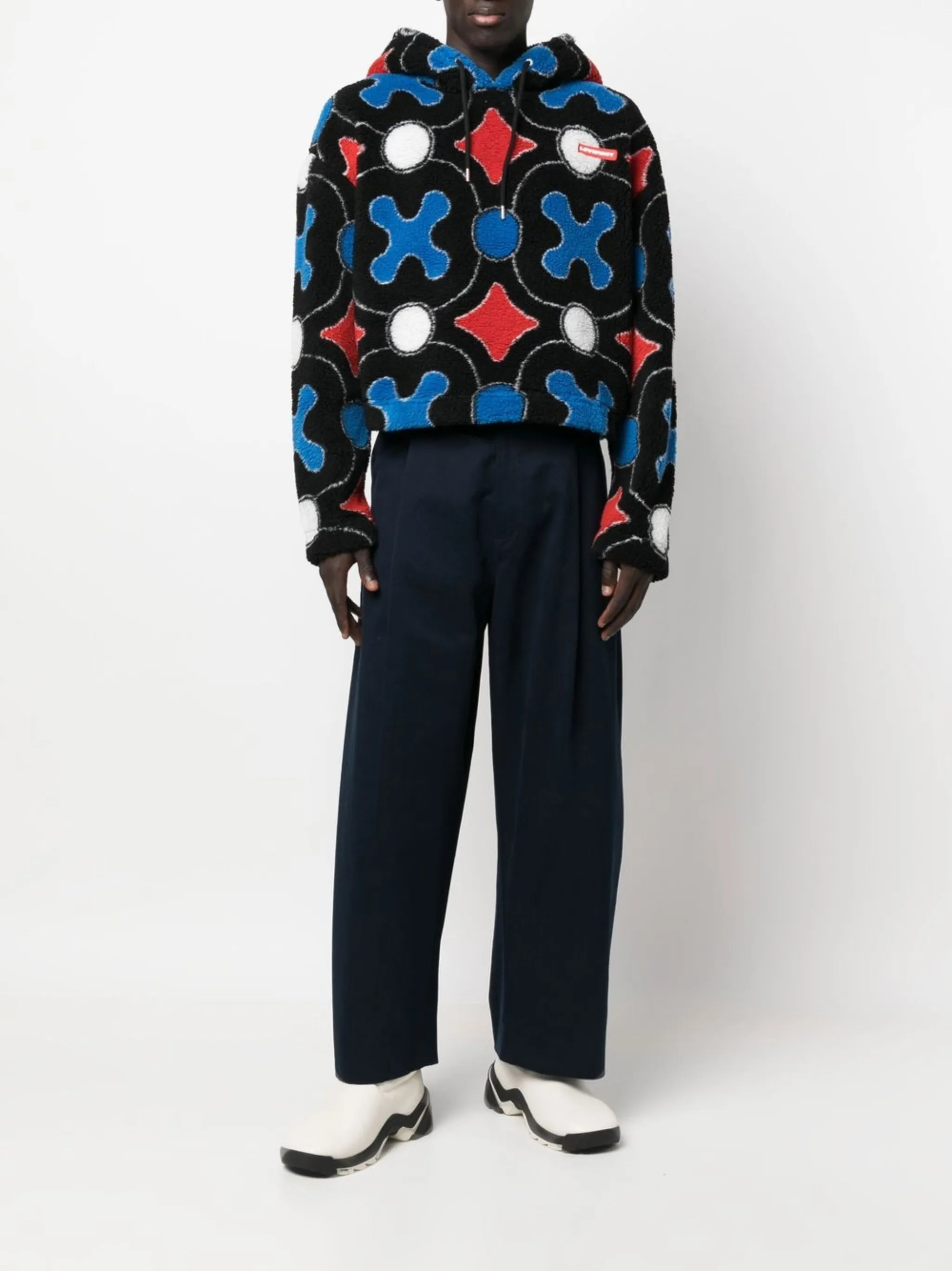 wide-leg high-waisted trousers