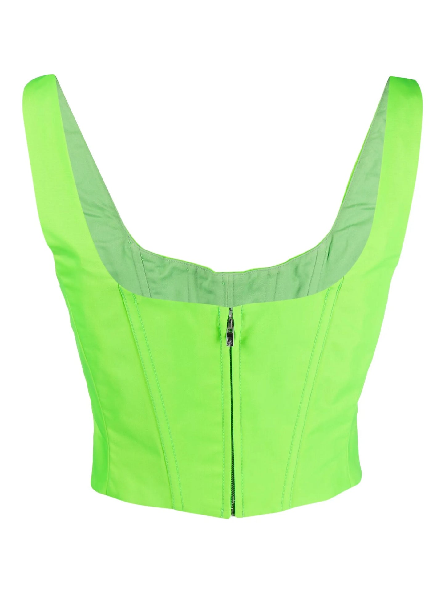curved-hem corset top