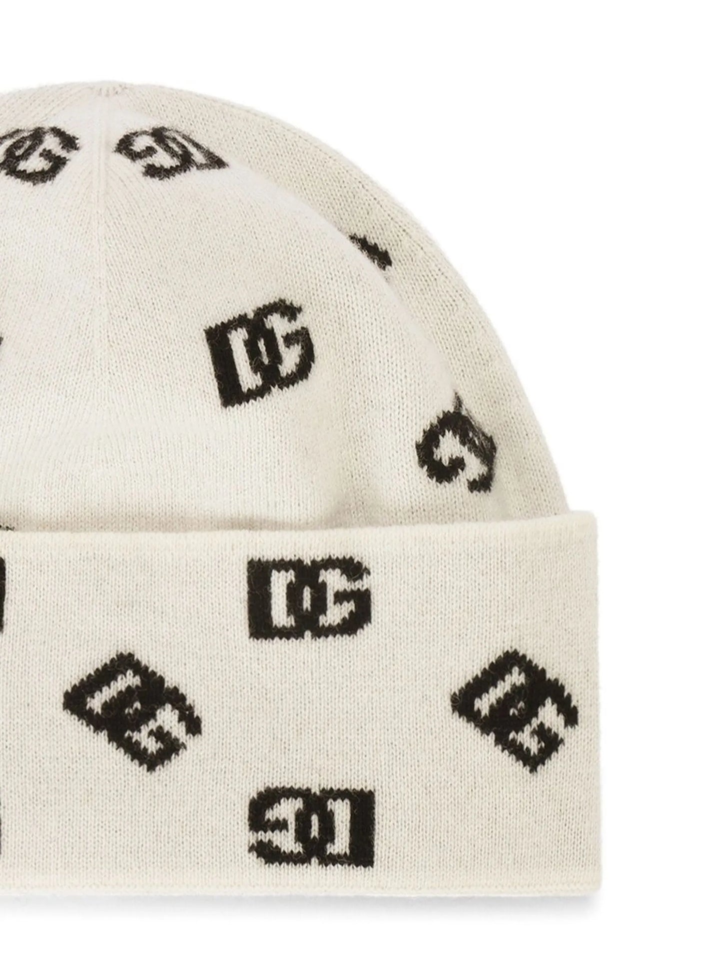 logo-jacquard wool-cashmere beanie