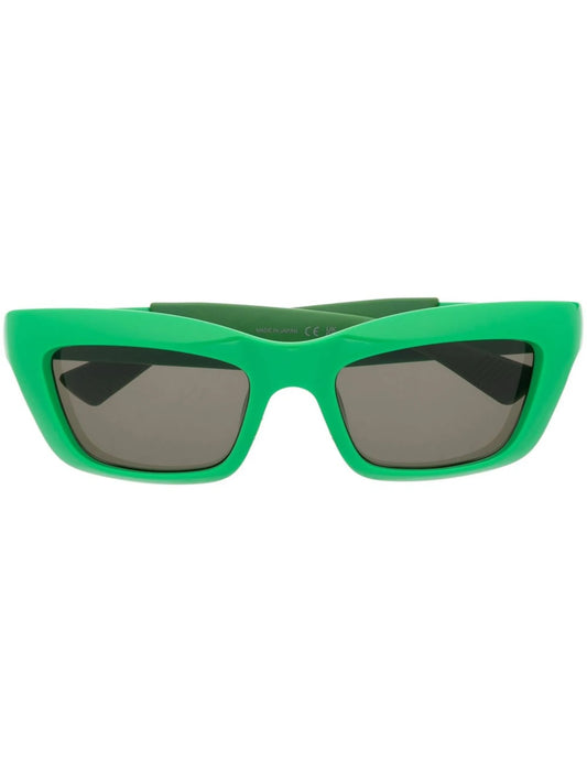 two-tone rectangle-frame sunglasses