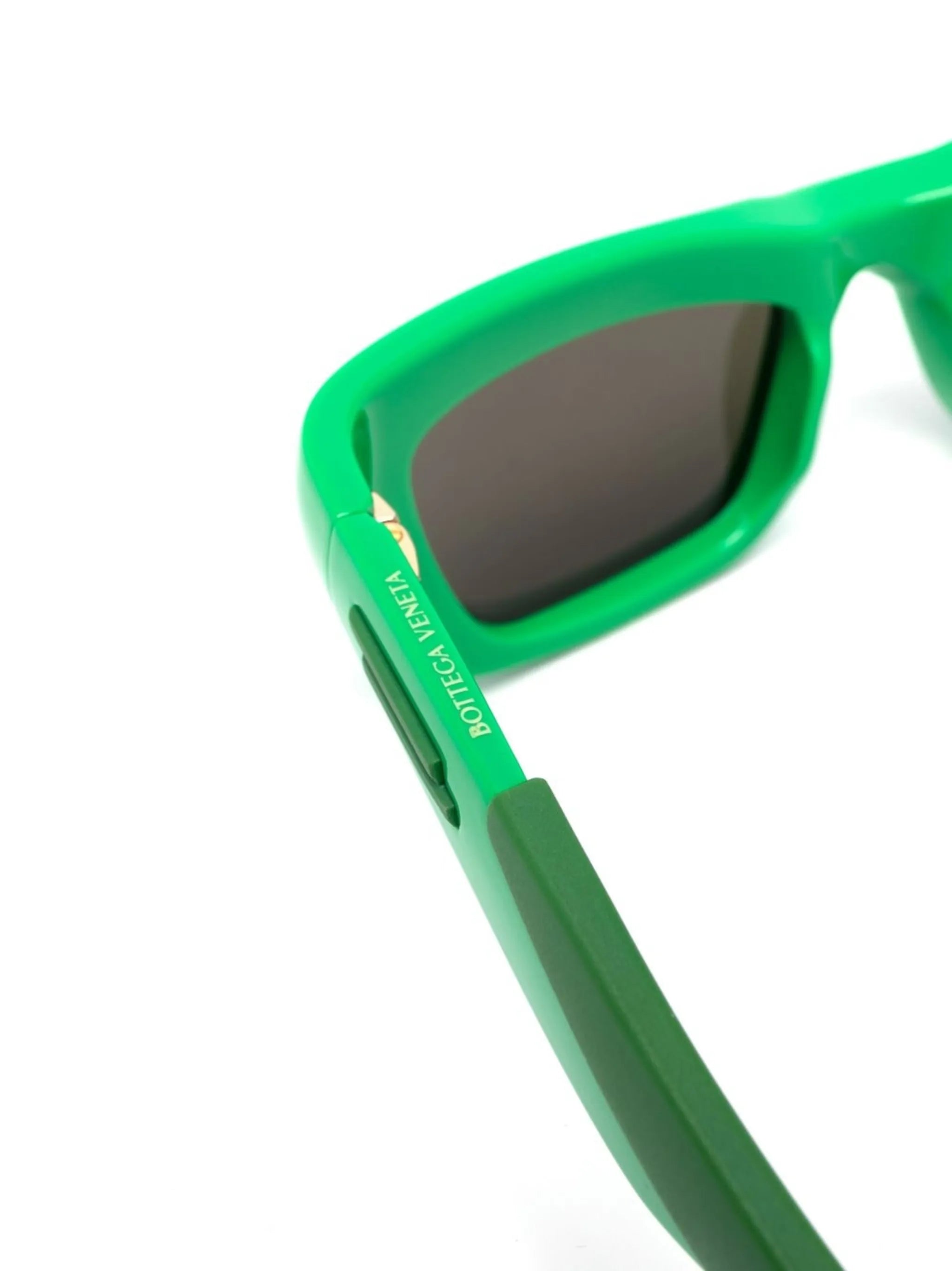 two-tone rectangle-frame sunglasses
