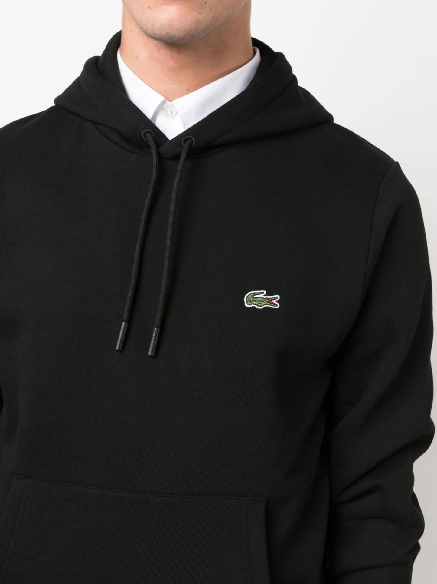 logo-patch cotton hoodie