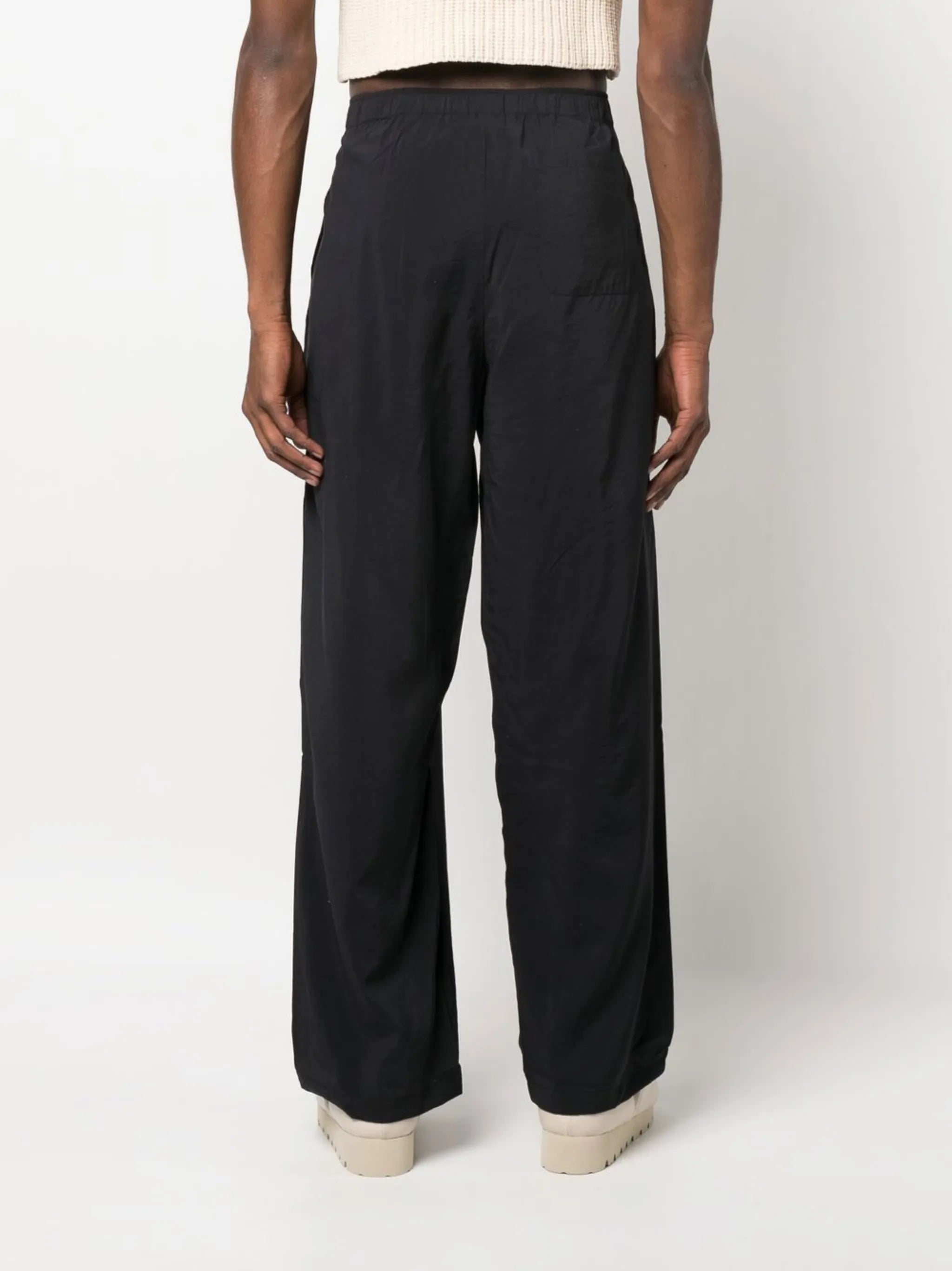 high-waisted wide-leg trousers