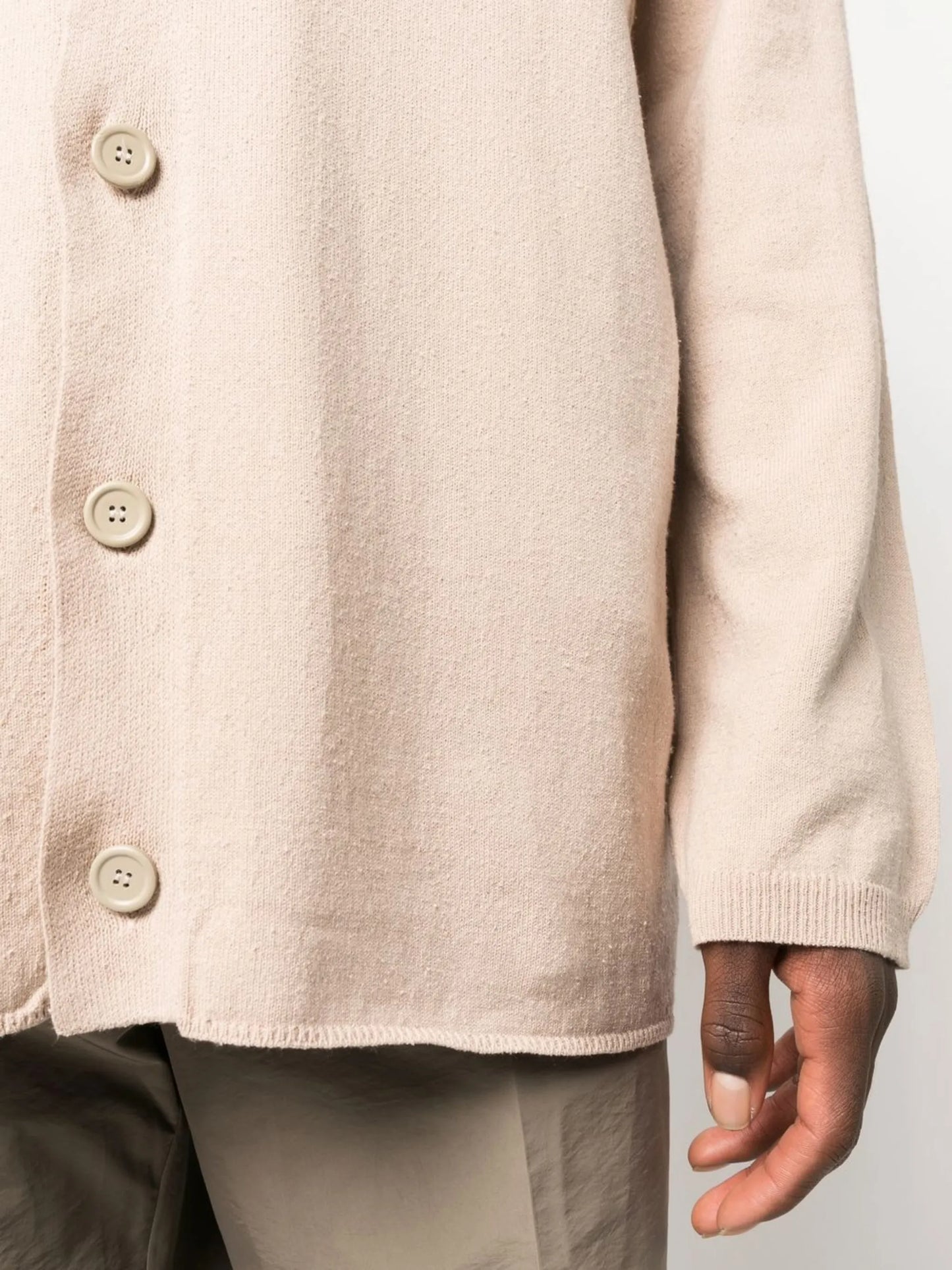 V-neck knitted cardigan