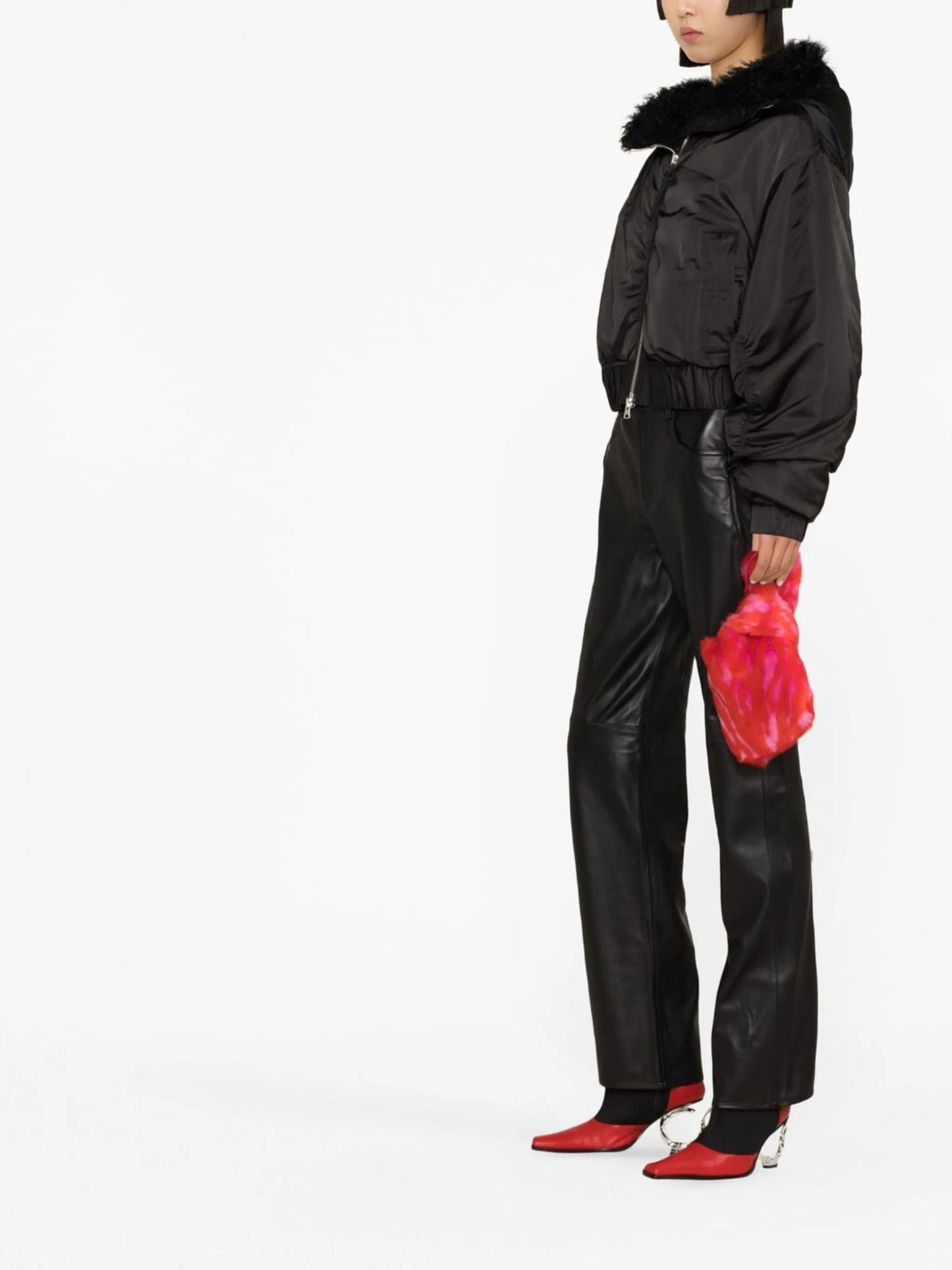 Amara shearling bomber jacket