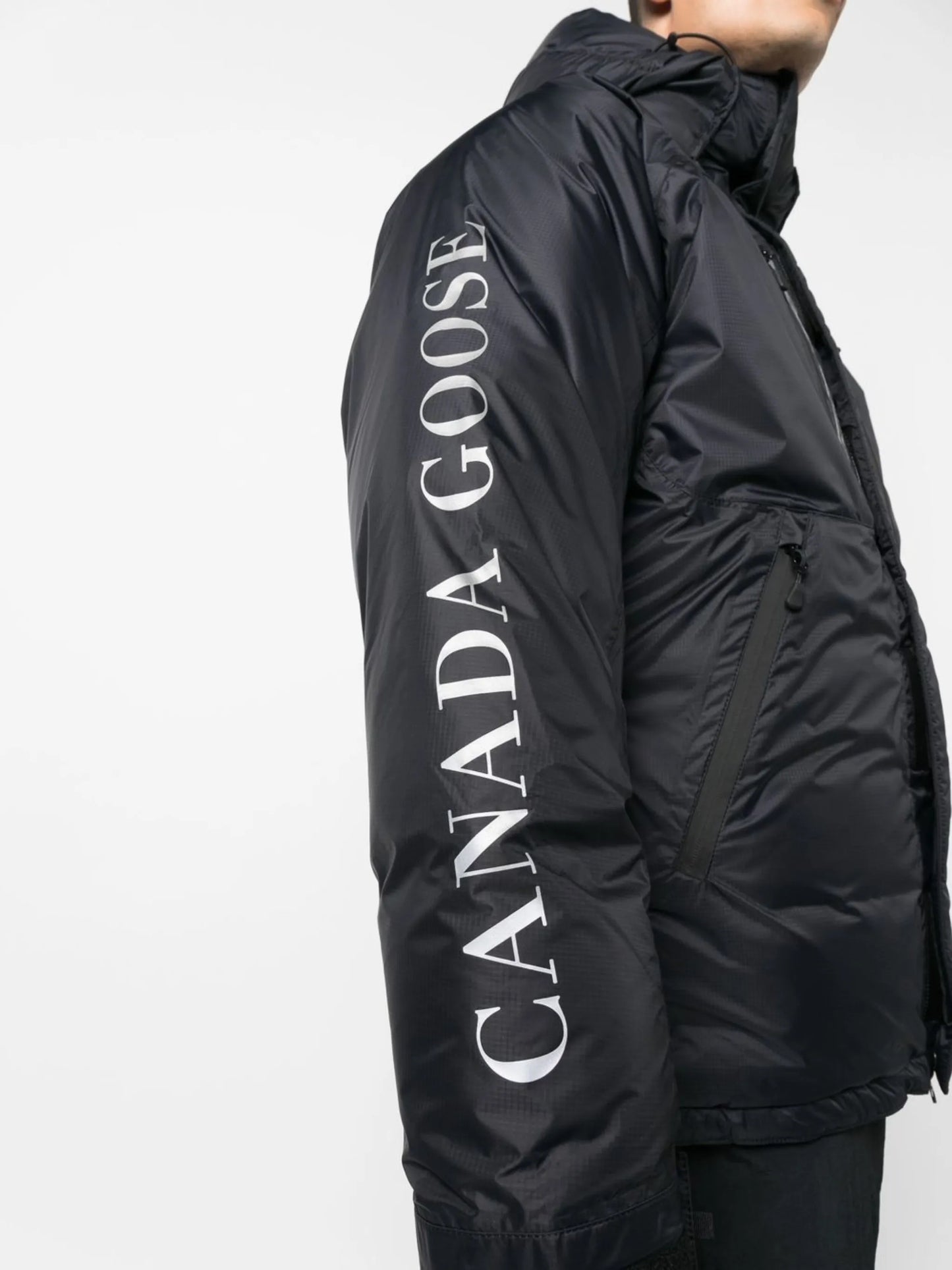 Skreslet hooded down jacket