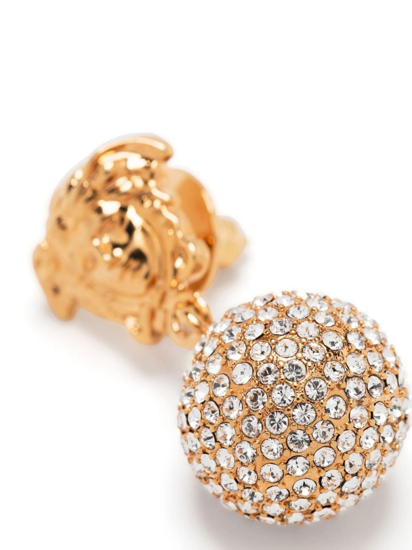 Medusa crystal-embellished earrings