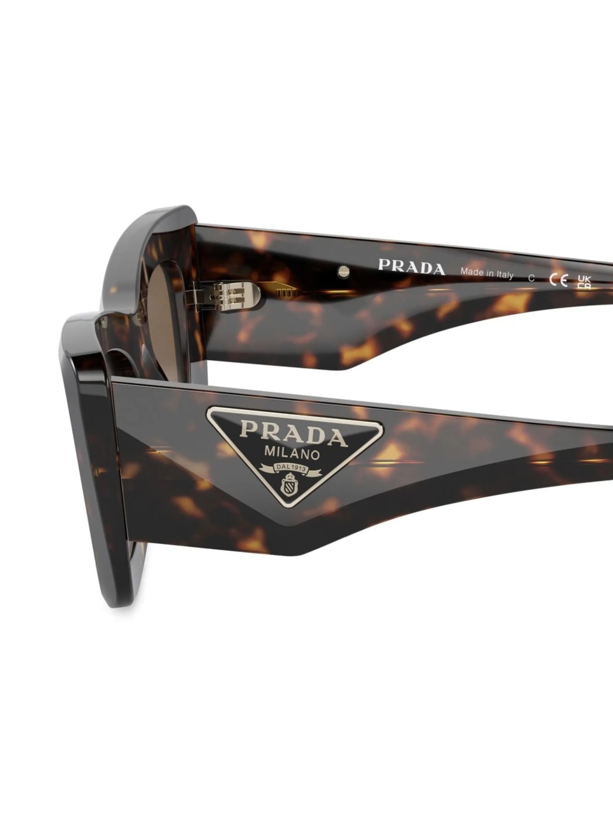 tortoiseshell-effect logo sunglasses