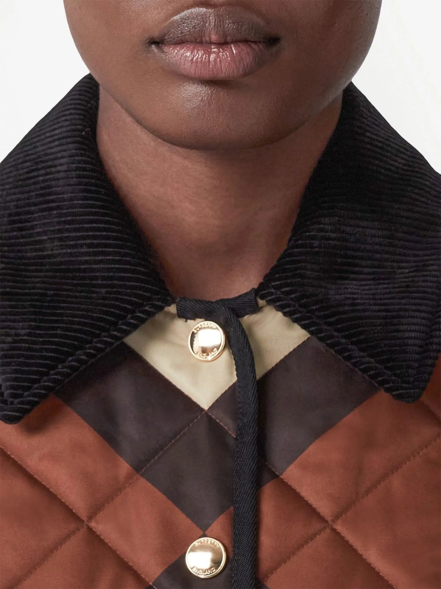 chevron check quilted jacket
