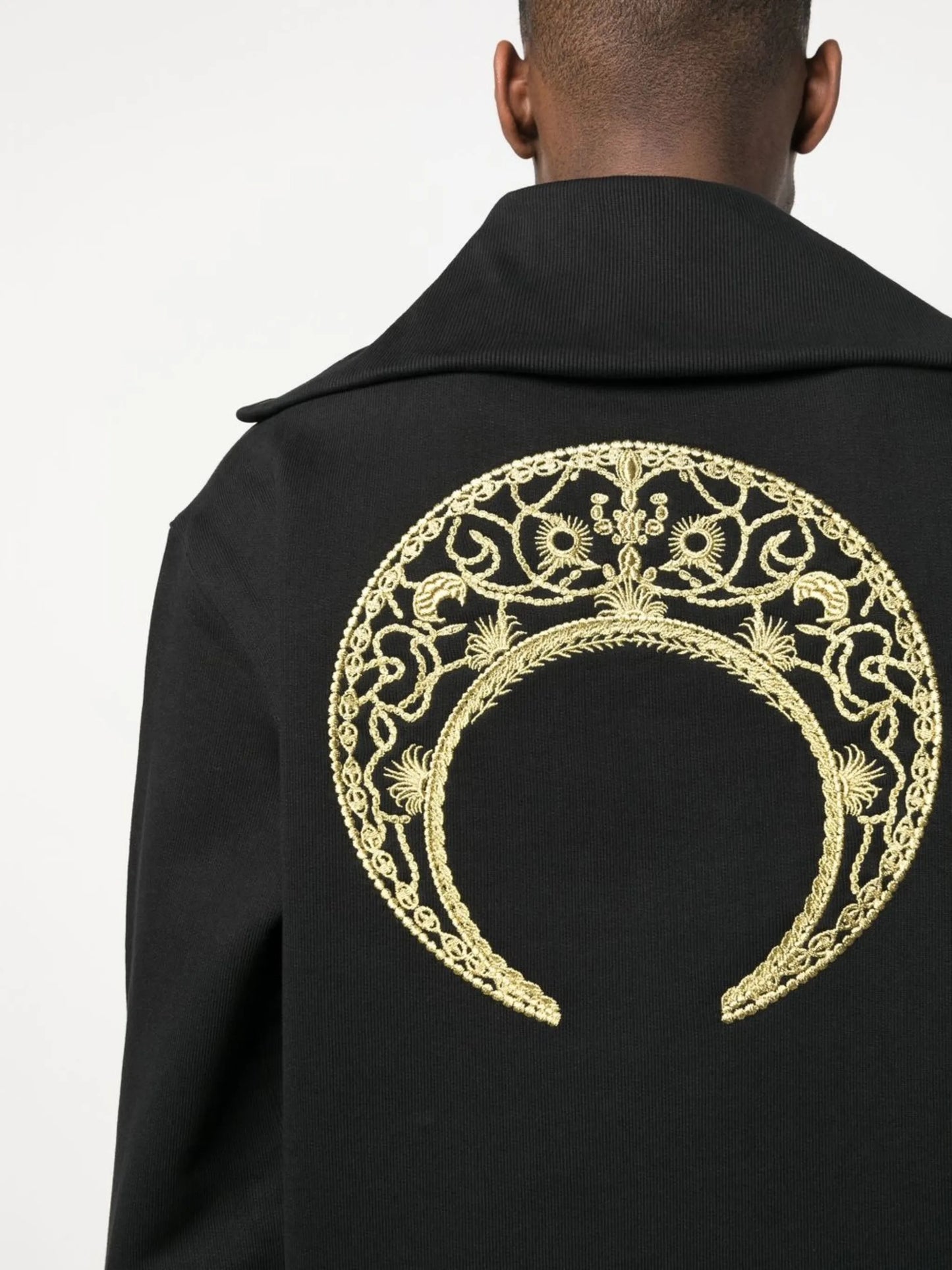 logo-embroidered half-zip sweatshirt