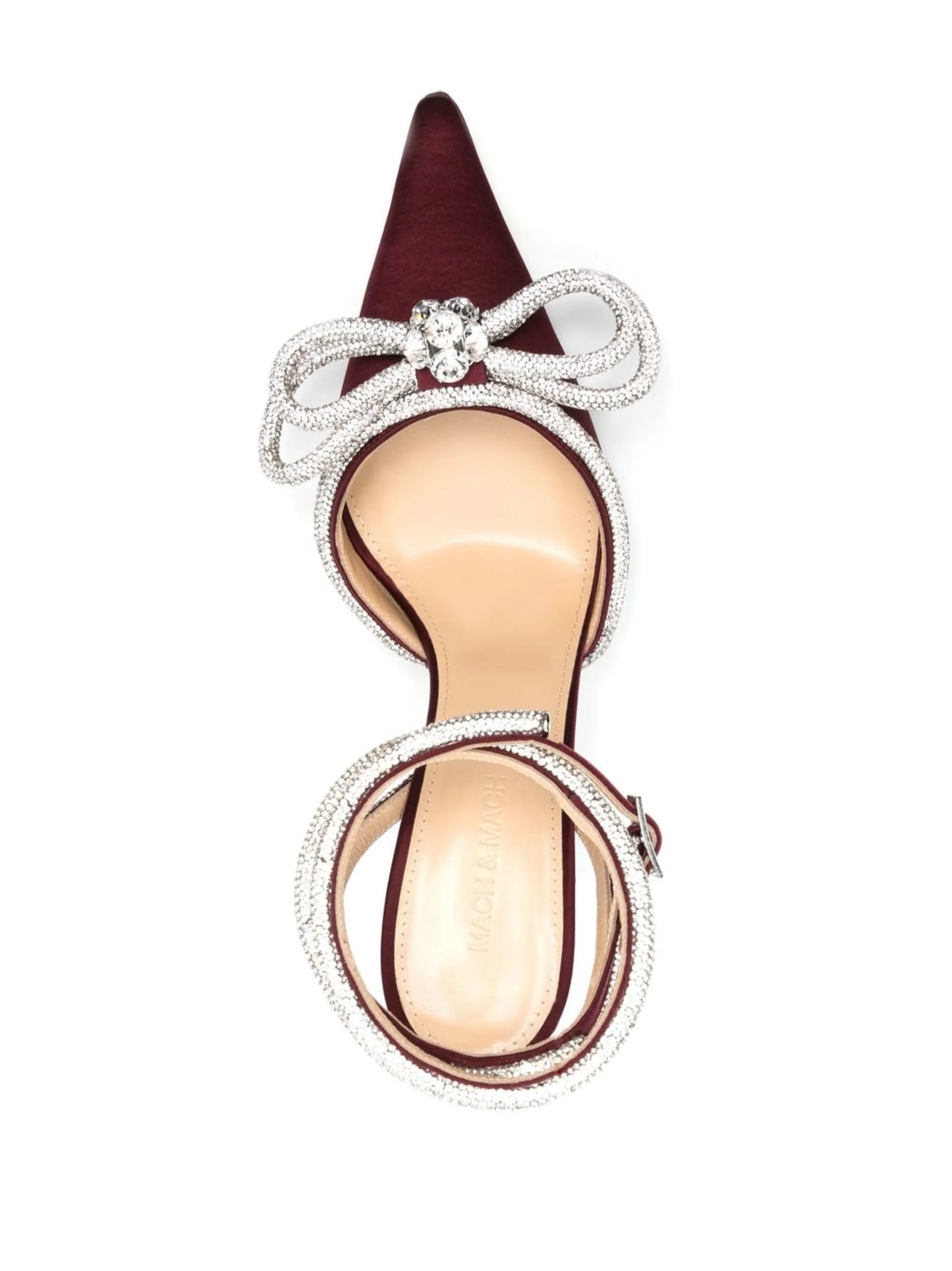 Double Bow 110mm crystal-embellished pumps