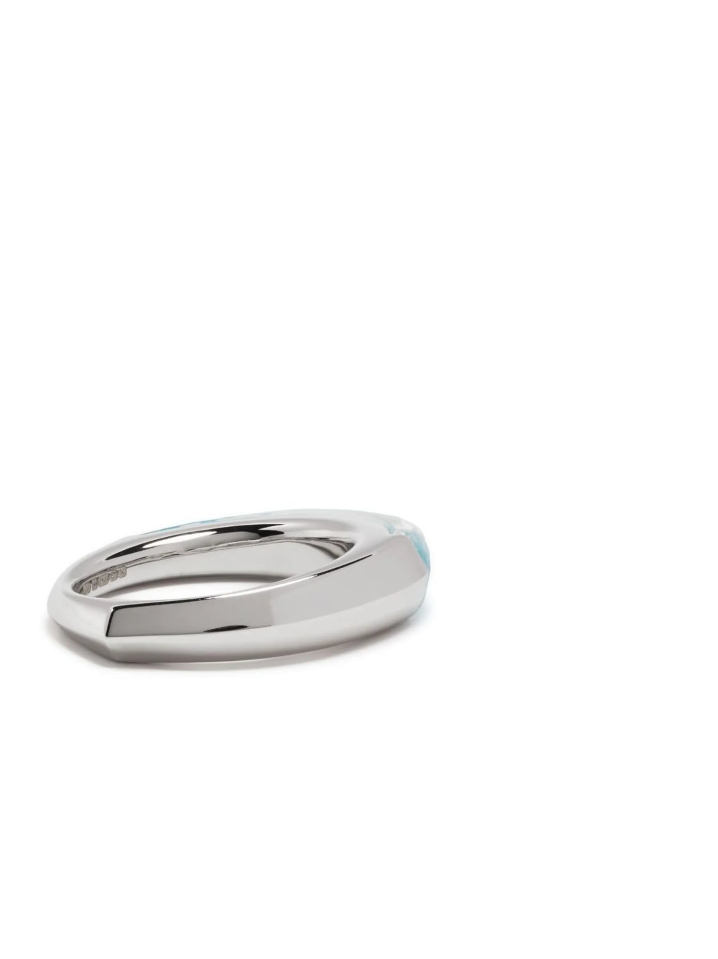 18kt white gold Stack turquoise ring