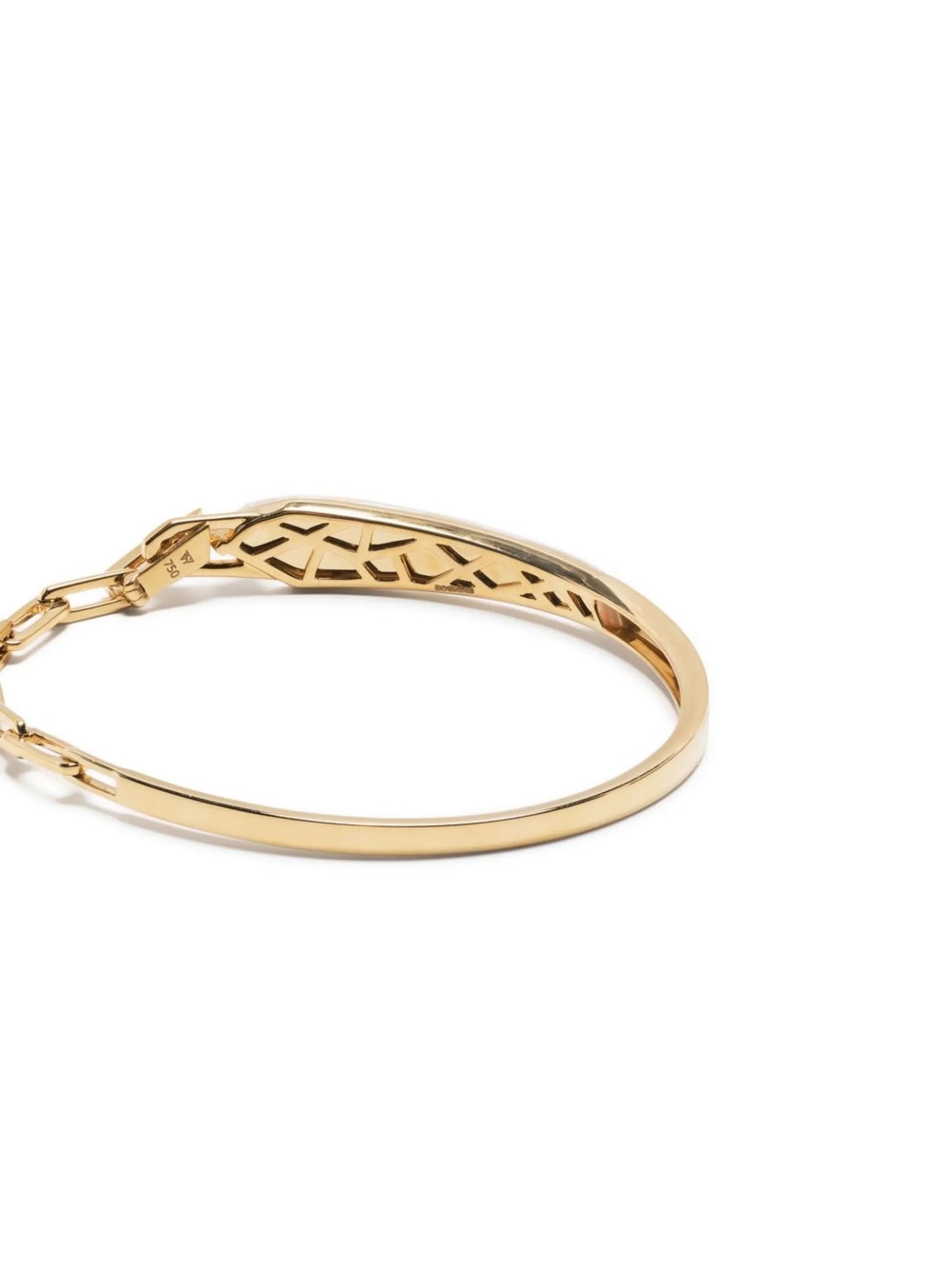 18kt yellow gold Slimline Shard opal diamond bracelet