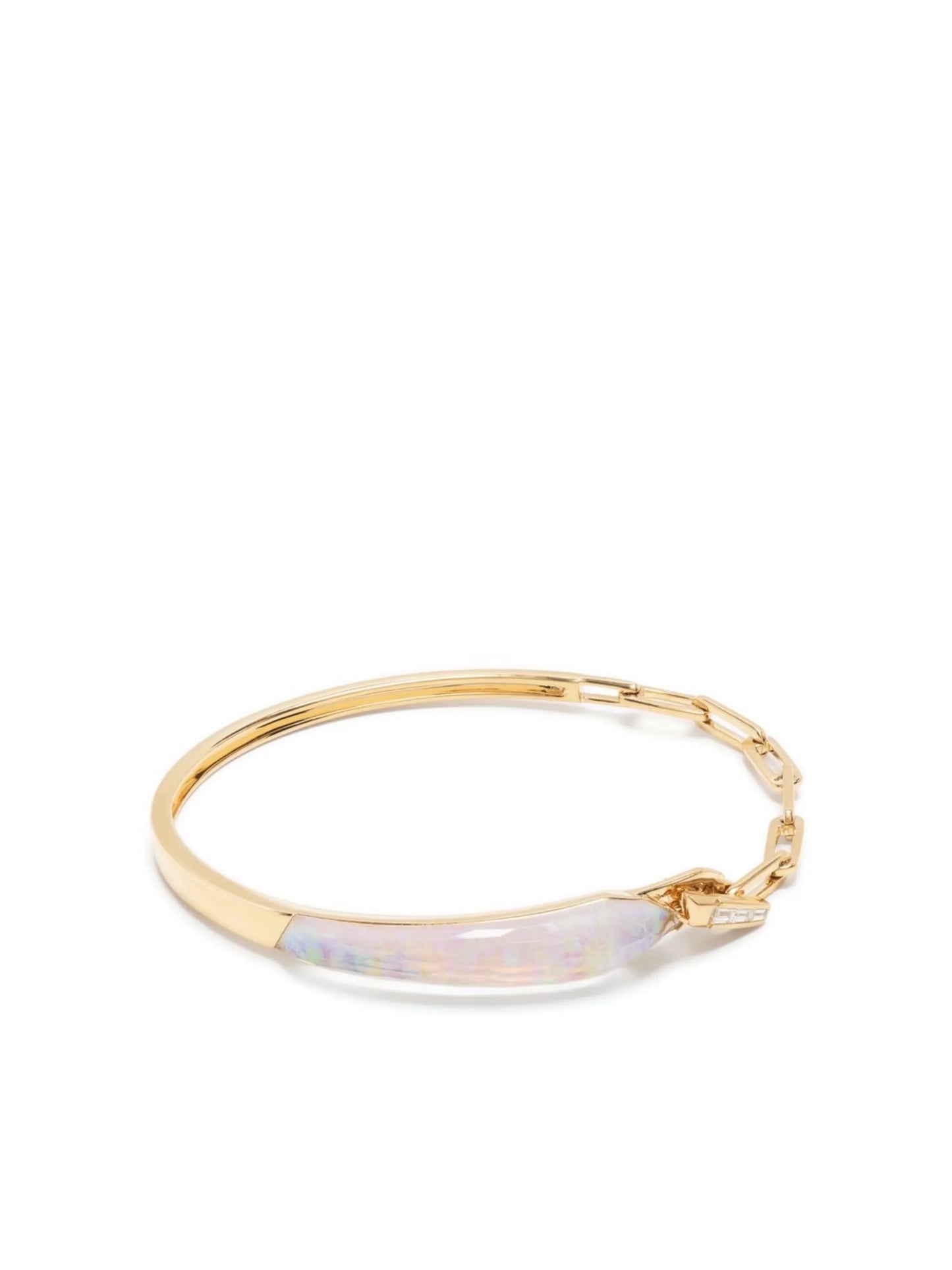 18kt yellow gold Slimline Shard opal diamond bracelet