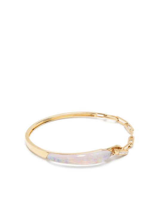 18kt yellow gold Slimline Shard opal diamond bracelet