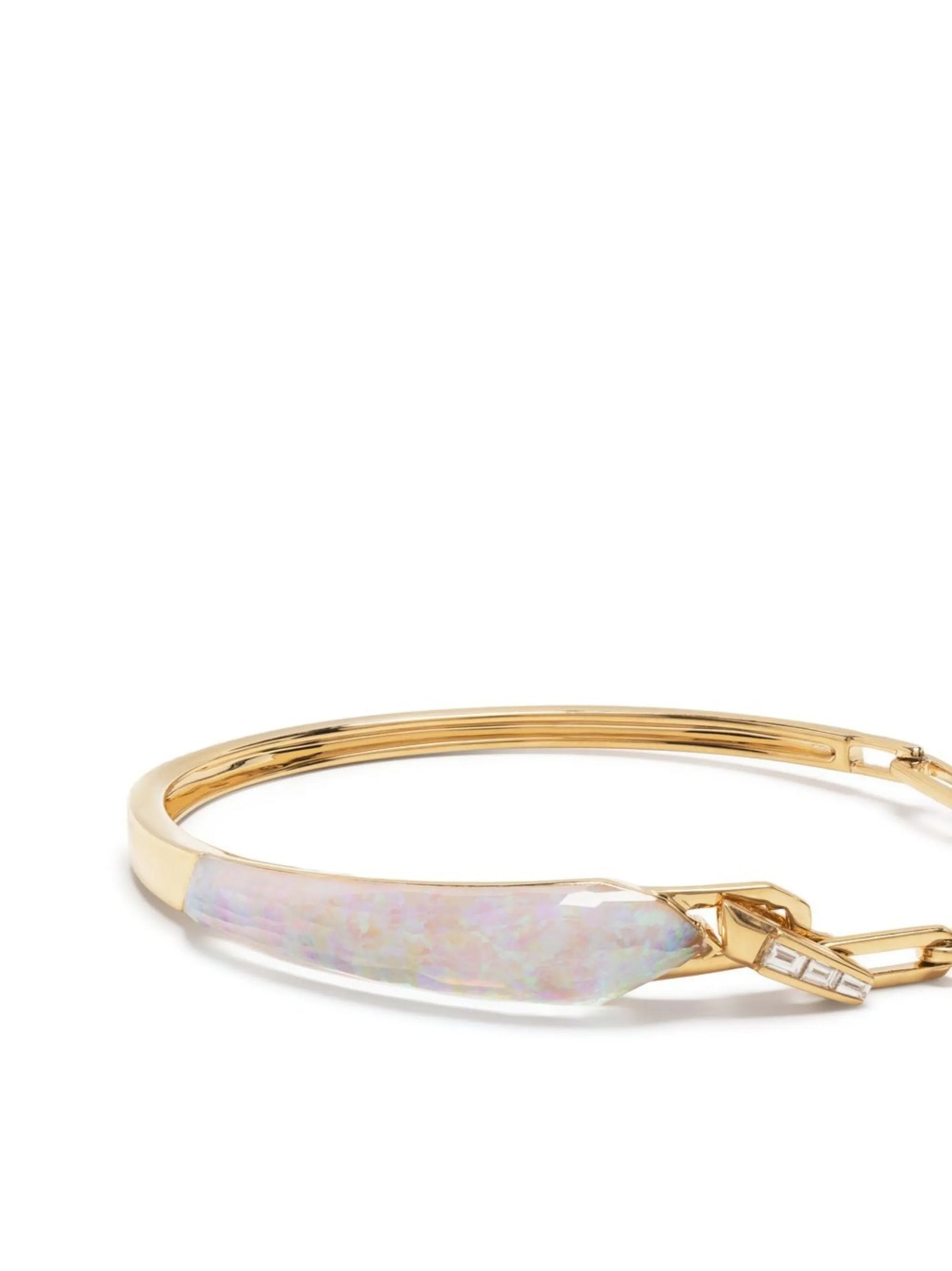 18kt yellow gold Slimline Shard opal diamond bracelet