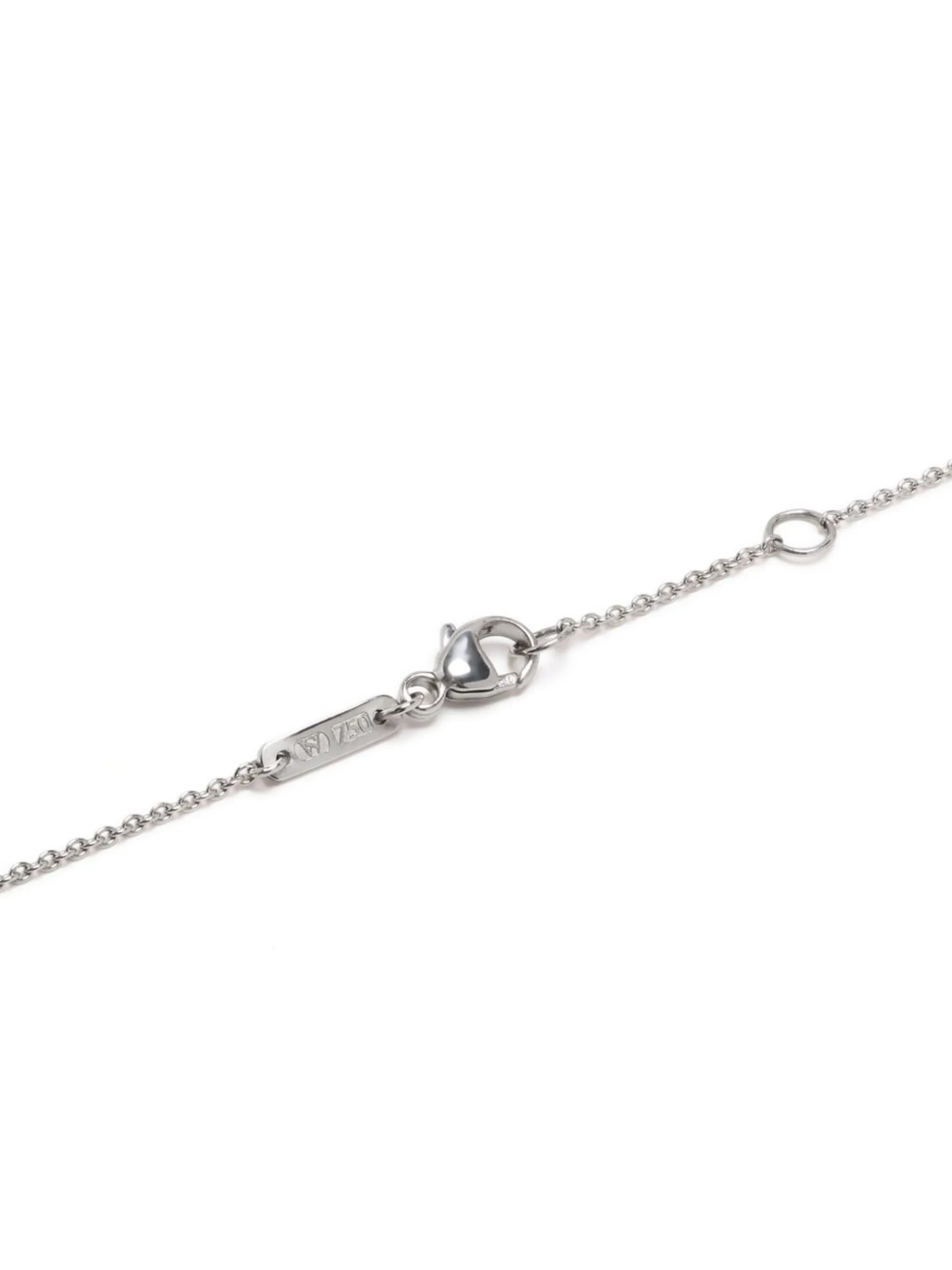 18kt white gold Magnipheasant multi-chain diamond necklace