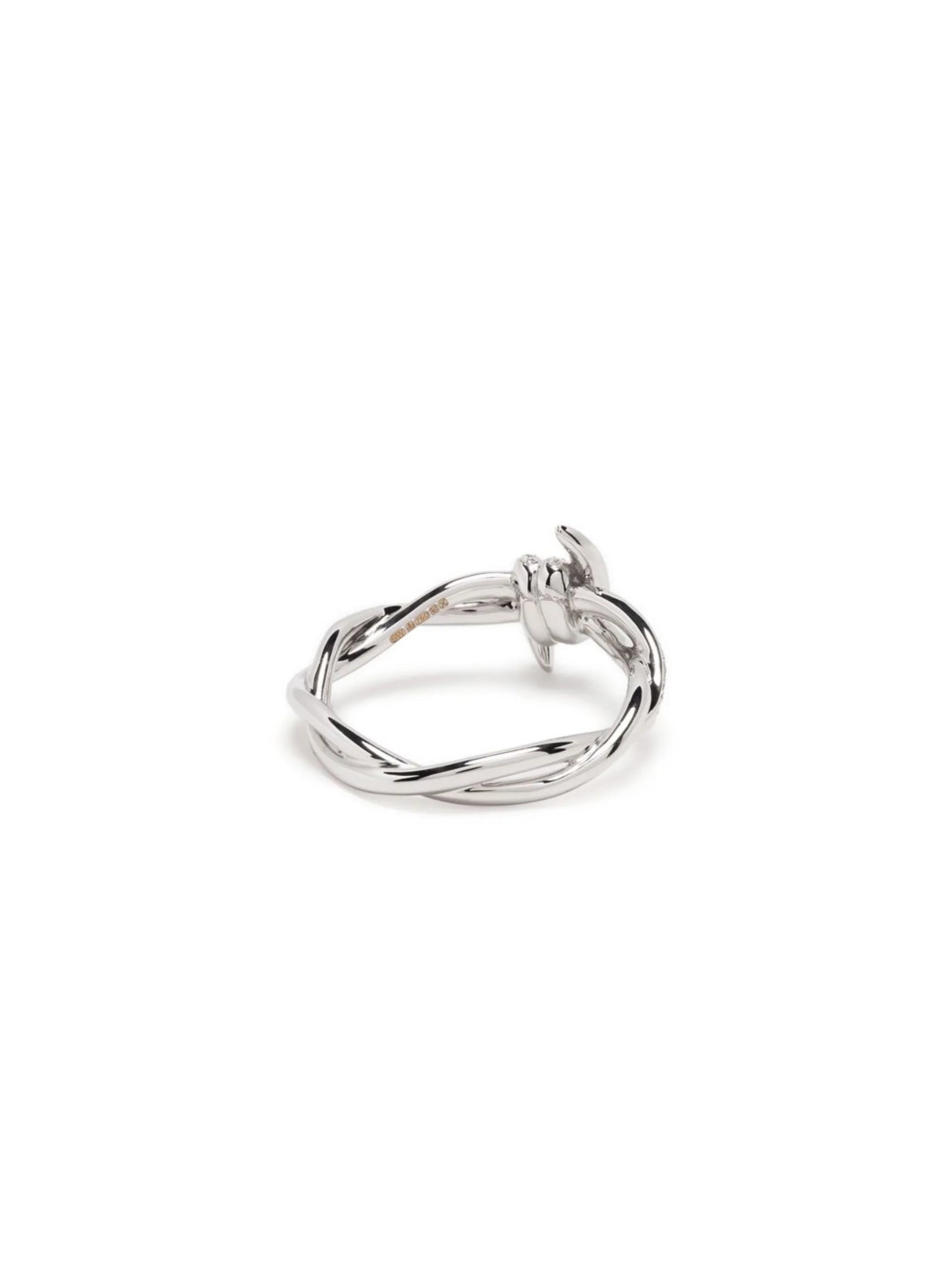 18kt white gold Thorn Forget Me Knot diamond ring
