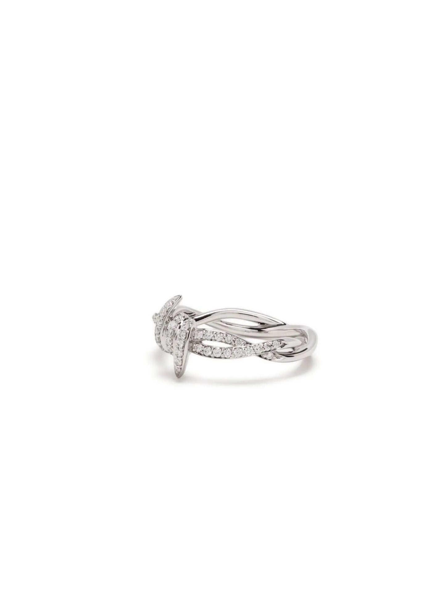 18kt white gold Thorn Forget Me Knot diamond ring