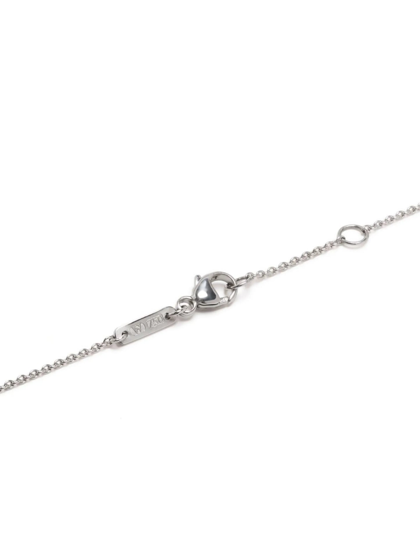 18kt white gold Stem diamond necklace