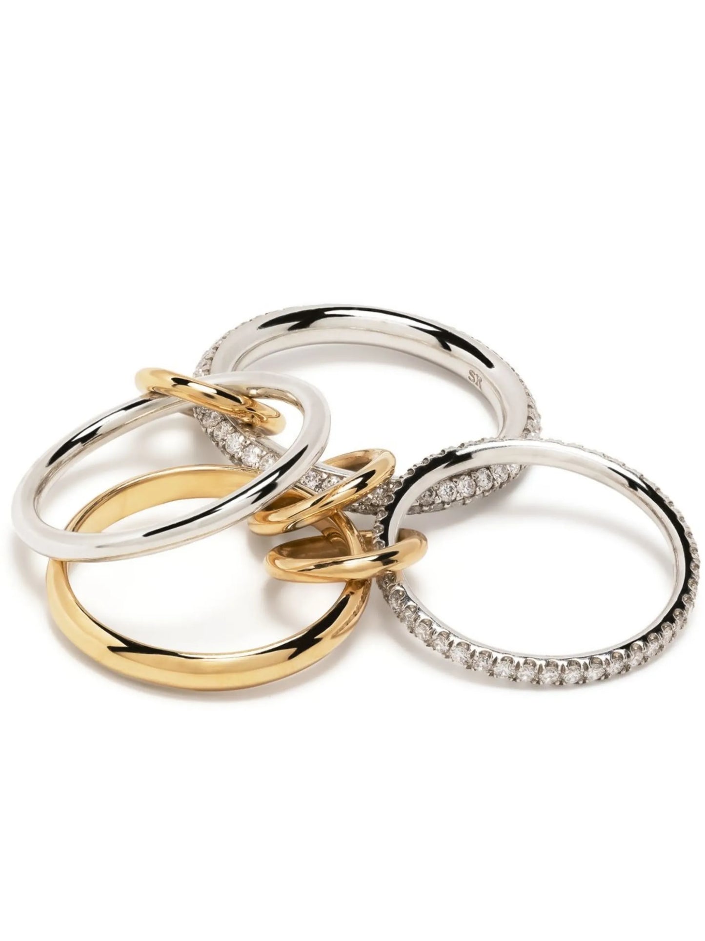 18kt yellow and white gold diamond ring