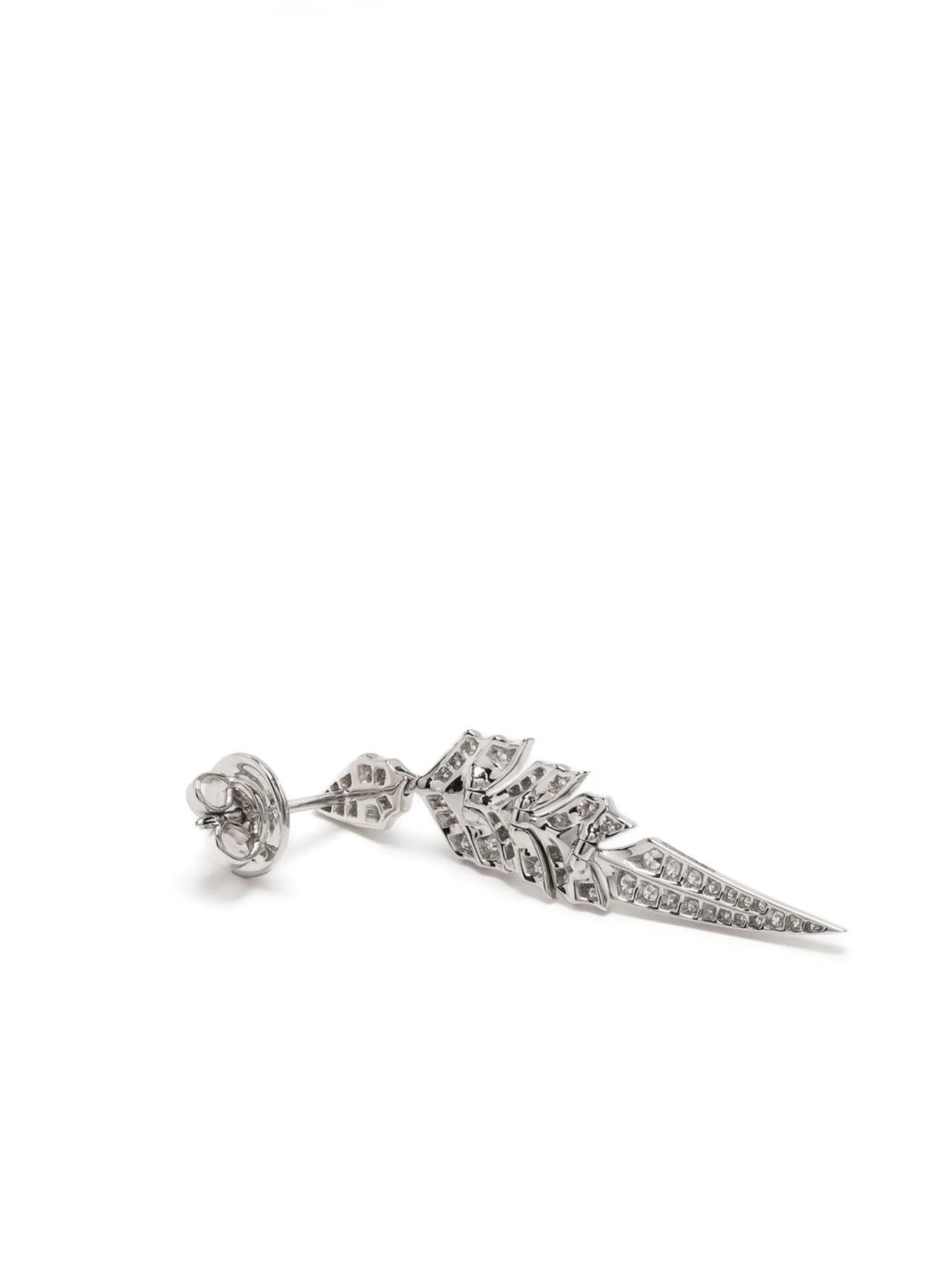 18kt white gold Magnipheasant diamond drop earring