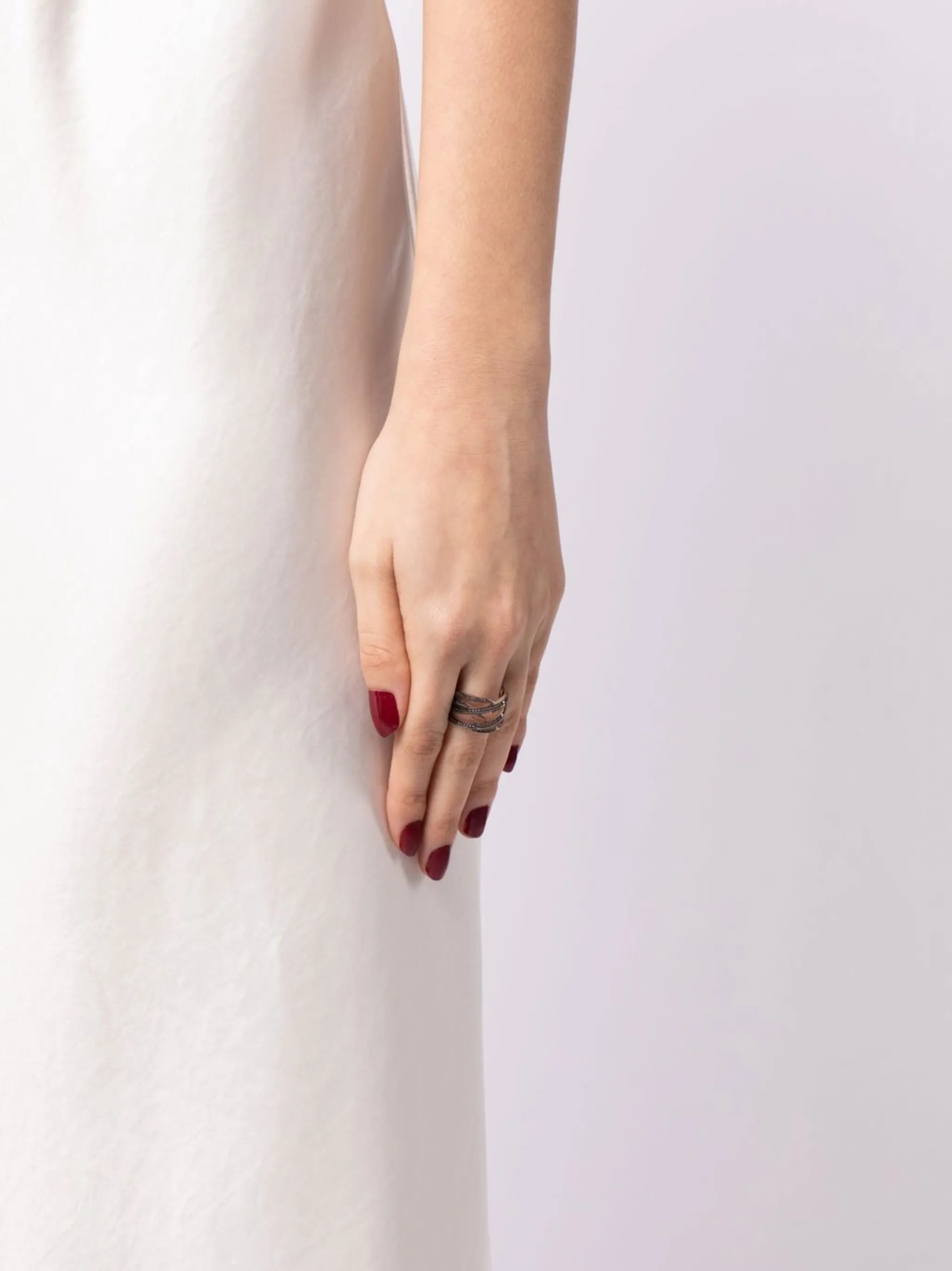 18kt white gold Thorn Embrace wrap diamond ring