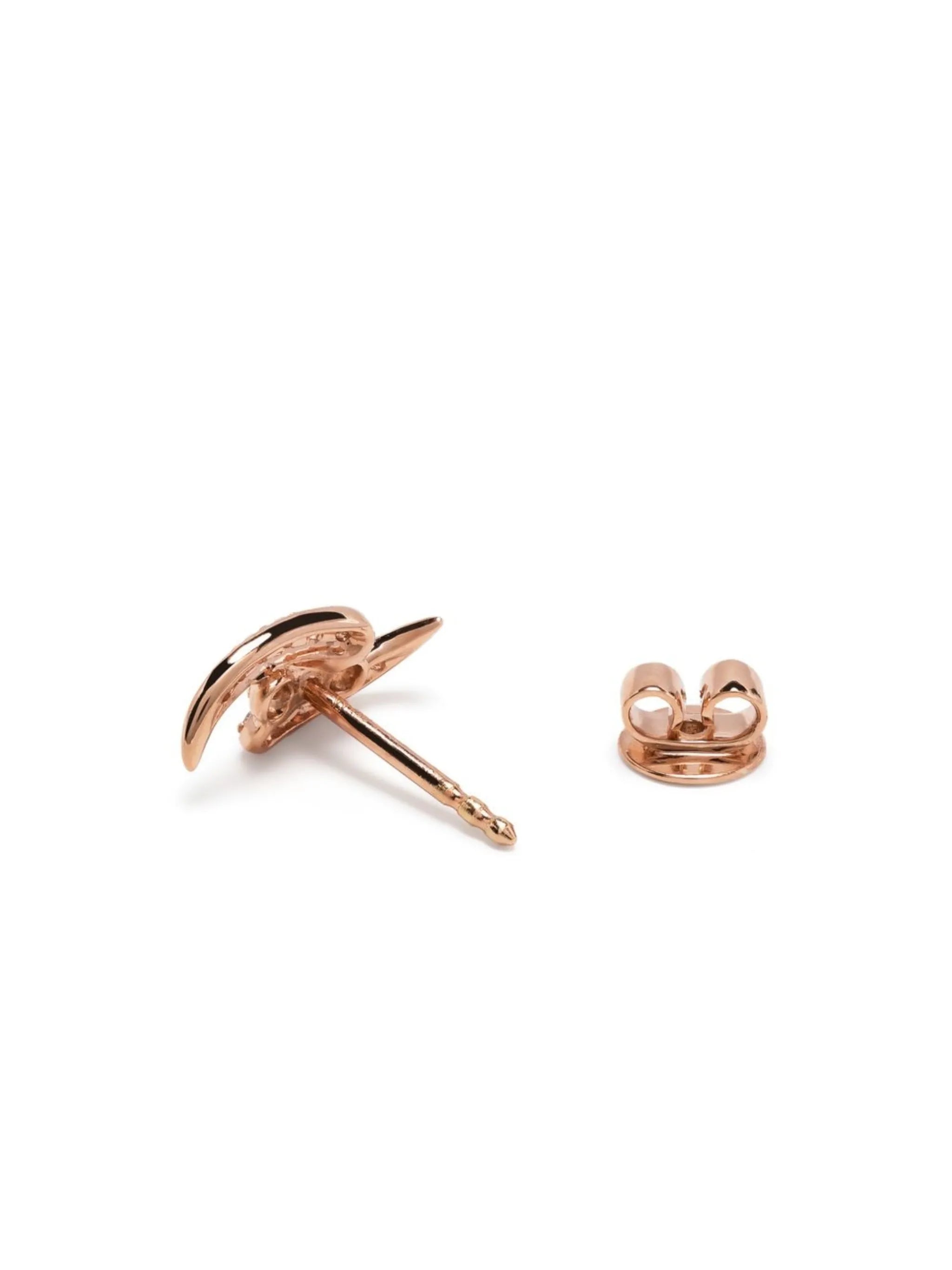 18kt rose gold Forget Me Not diamond stud earring