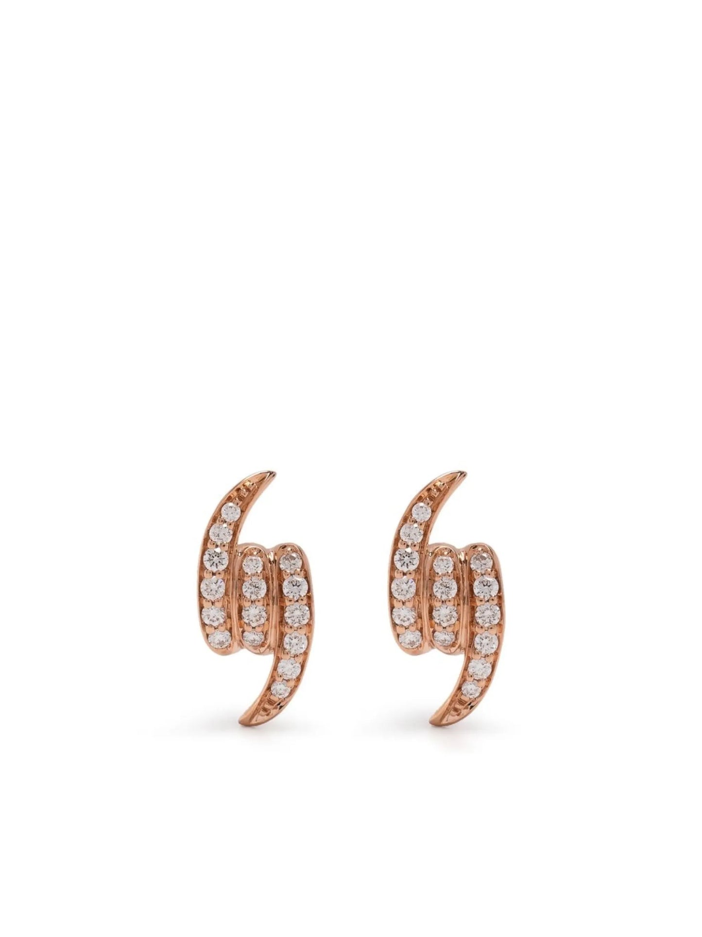 18kt rose gold Forget Me Not diamond stud earring