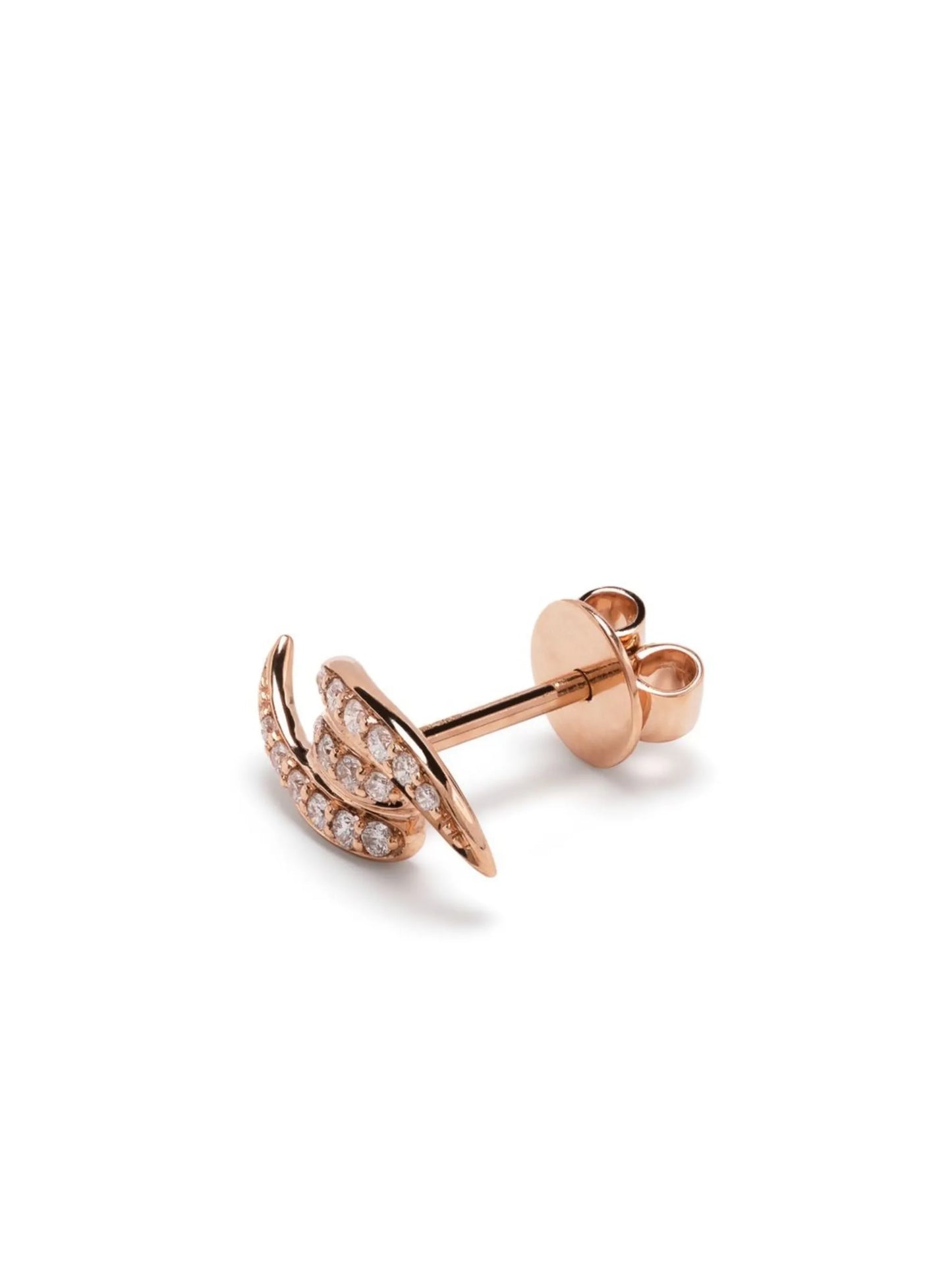 18kt rose gold Forget Me Not diamond stud earring