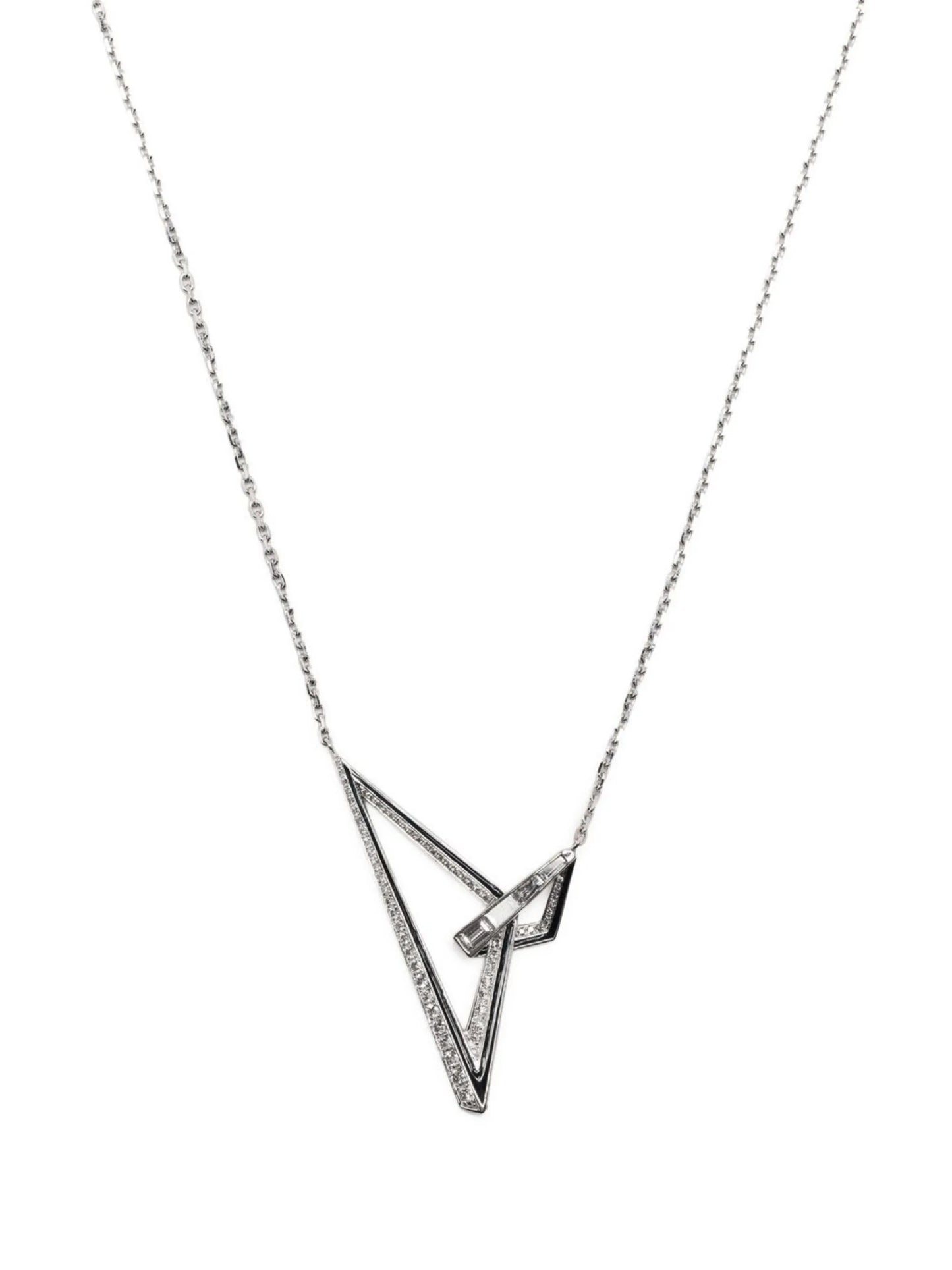 18kt white gold Vertigo Obtuse diamond pendant necklace